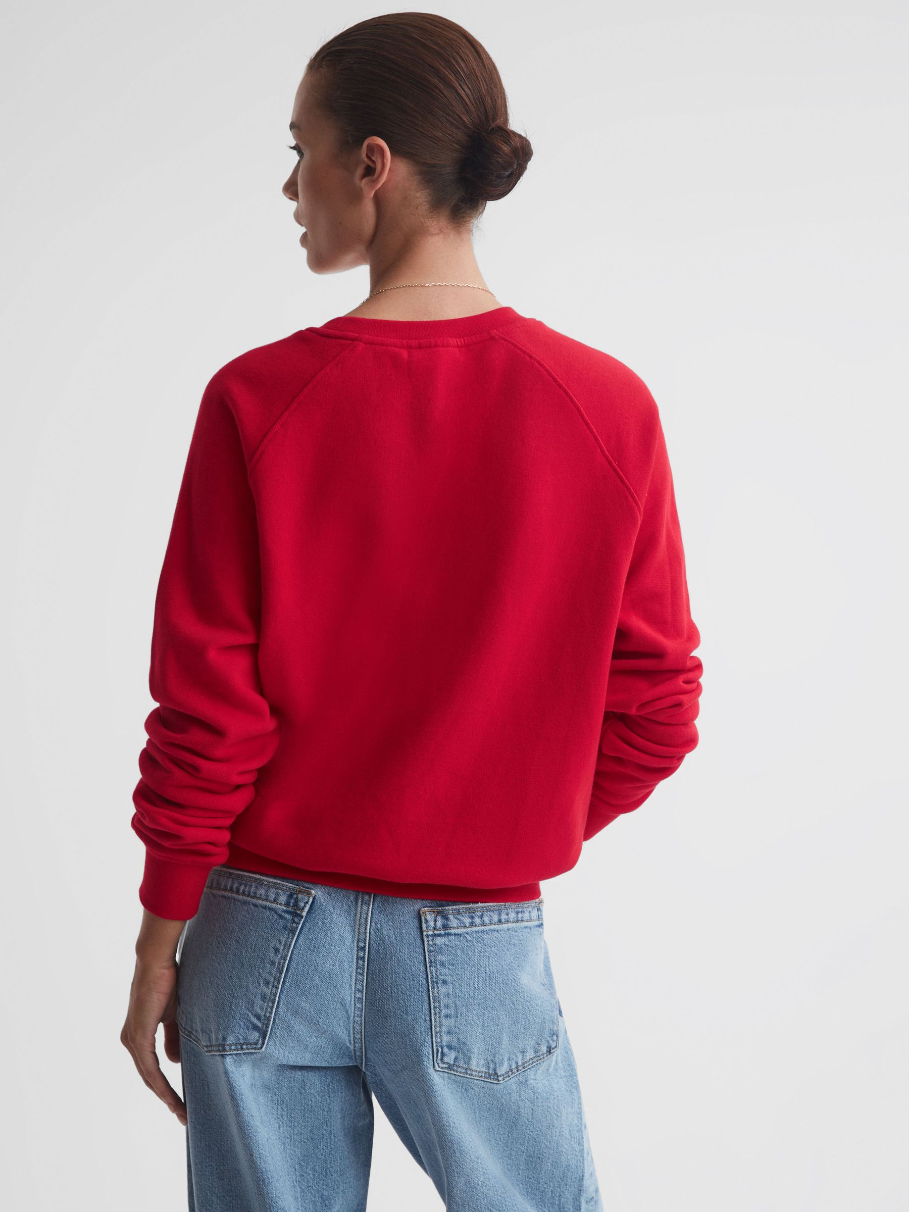 The Upside Crew Neck Jumper in Red - Image 5 of 5