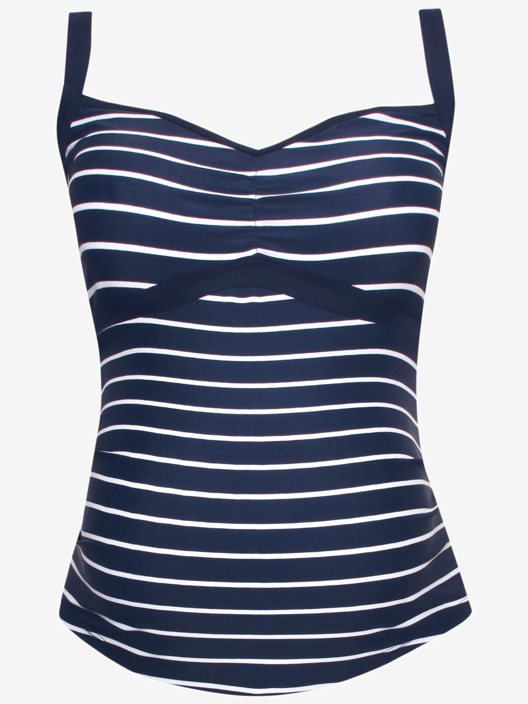 Navy White Stripe Maternity Tankini Set - Image 6 of 7