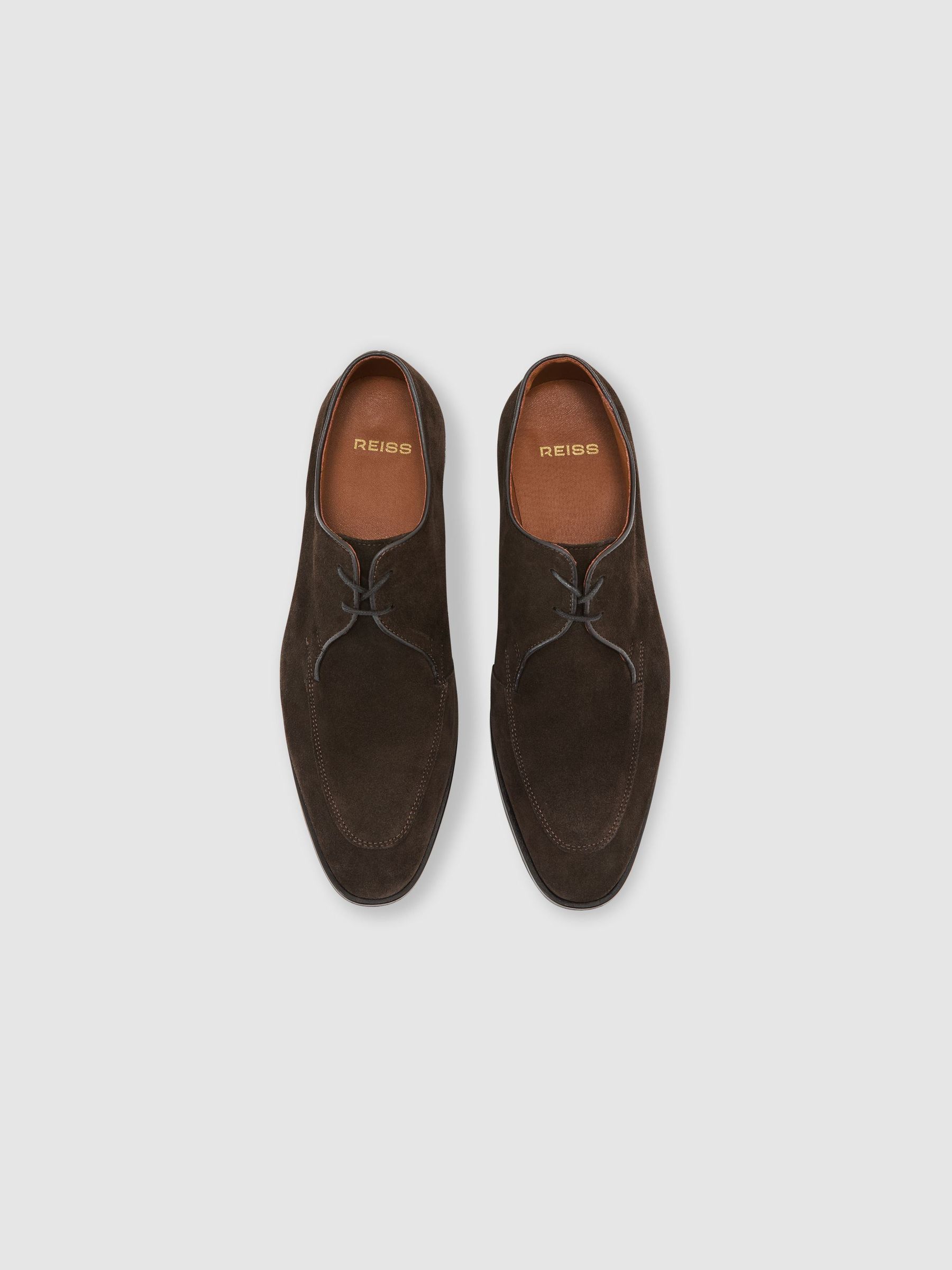 Lace-Up Derby Shoes in Dark Brown - Image 3 of 6