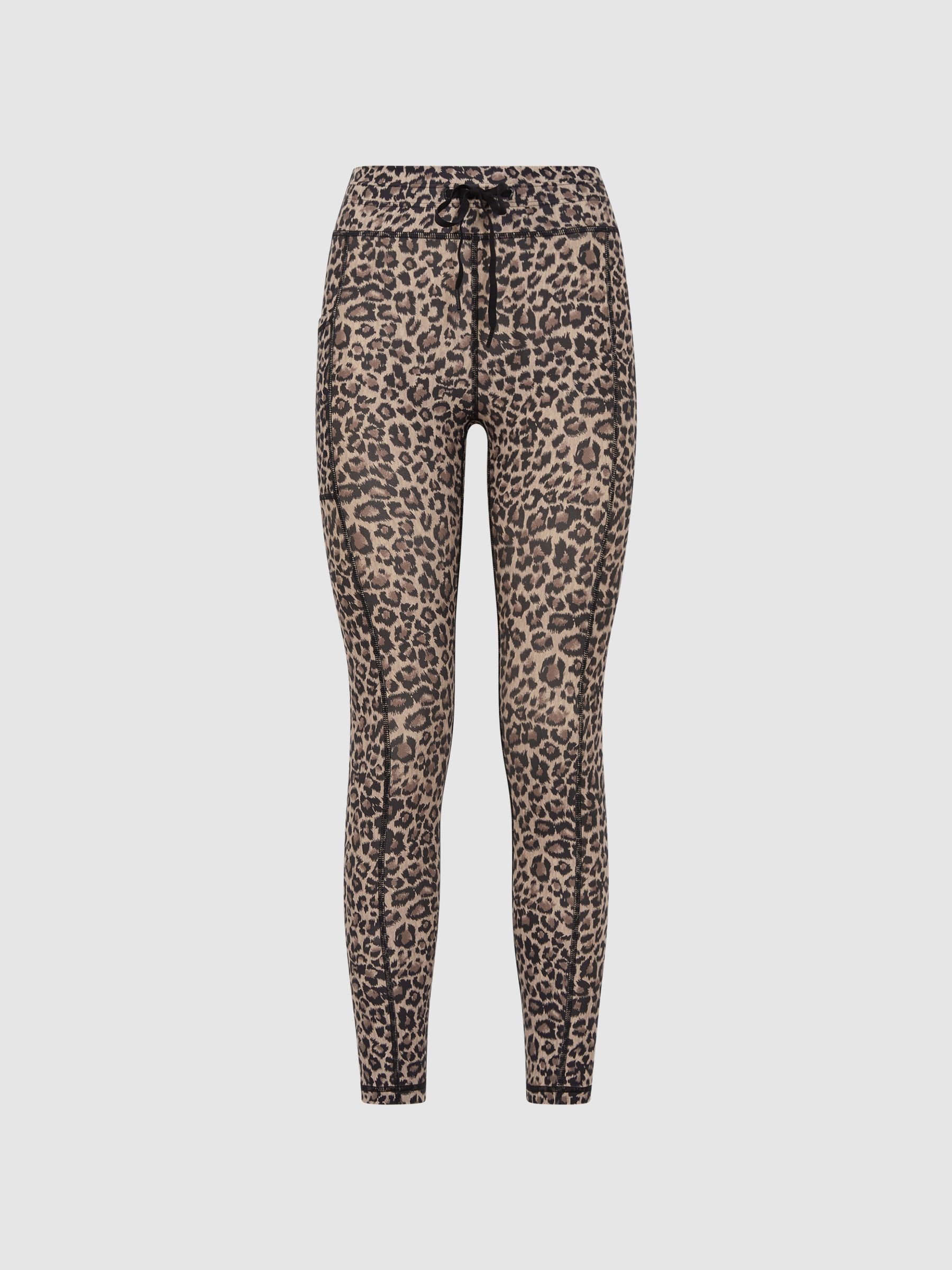 The Upside Animal Print Drawstring Leggings in Animal - Image 2 of 5