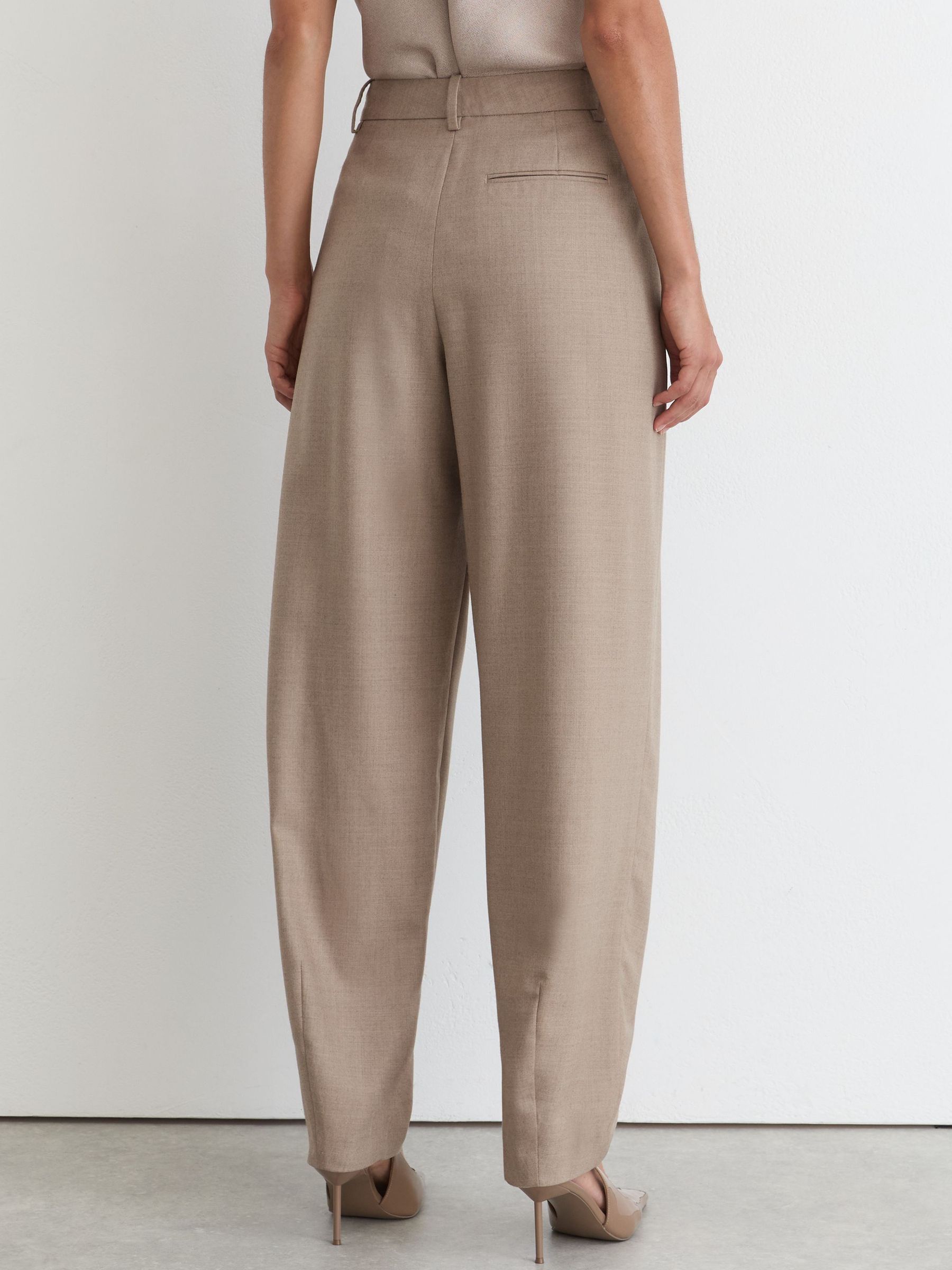 Pantalon de costume en laine mélangée Coupe ballon, Neutre - Image 6 de 7