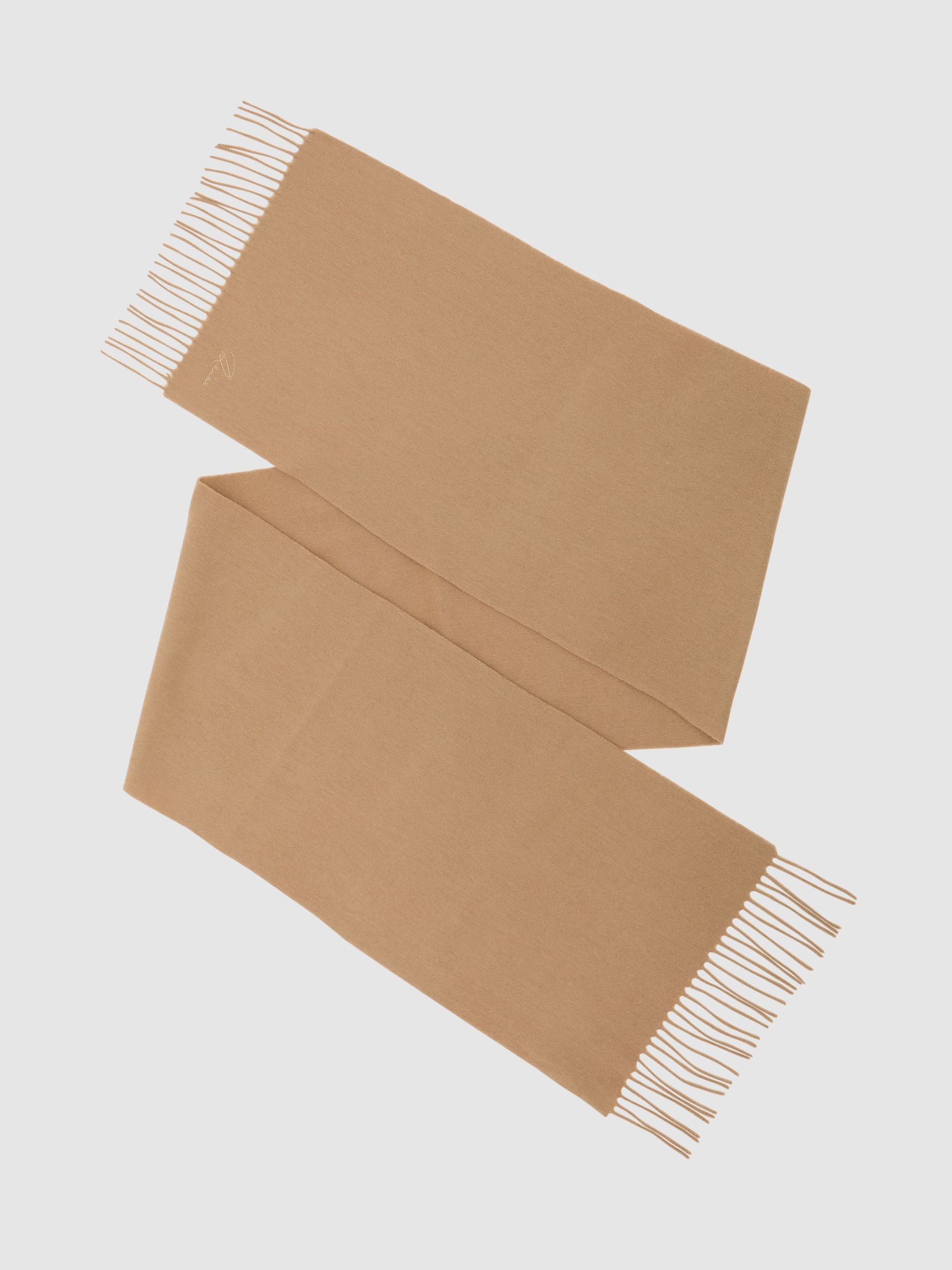Wool and Cashmere Scarf in Camel - Image 2 of 6