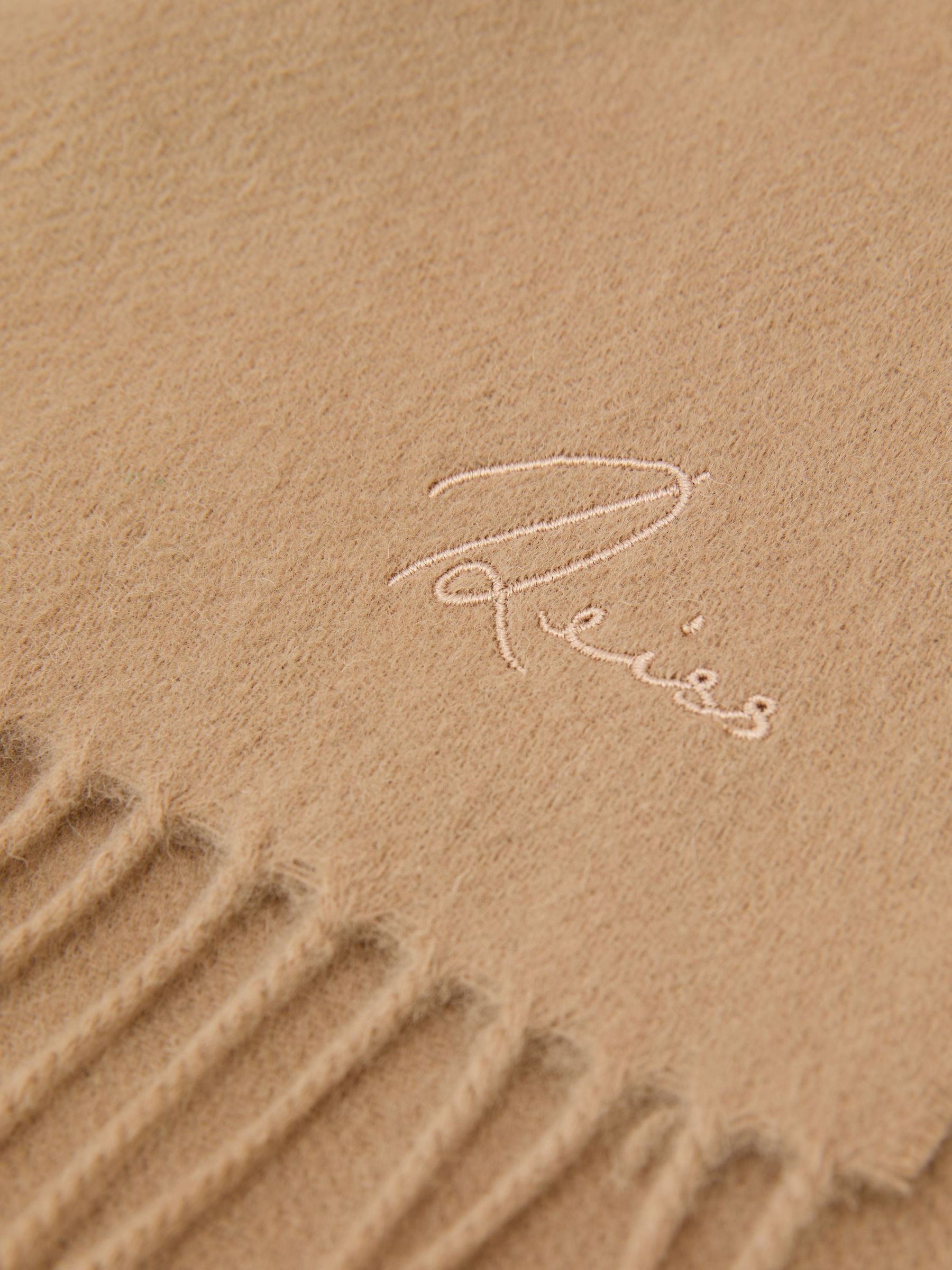 Wool and Cashmere Scarf in Camel - Image 5 of 6