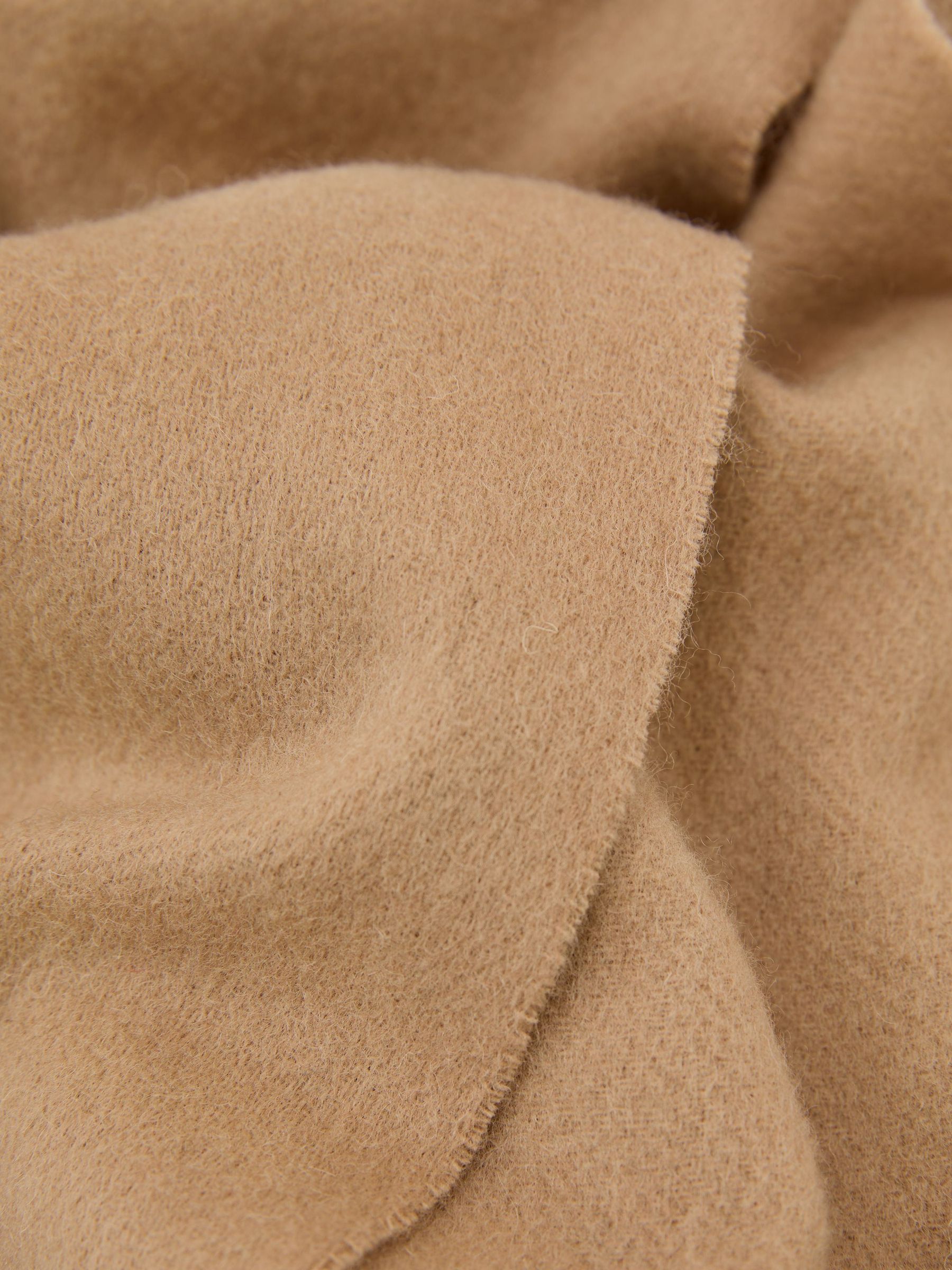 Wool and Cashmere Scarf in Camel - Image 6 of 6
