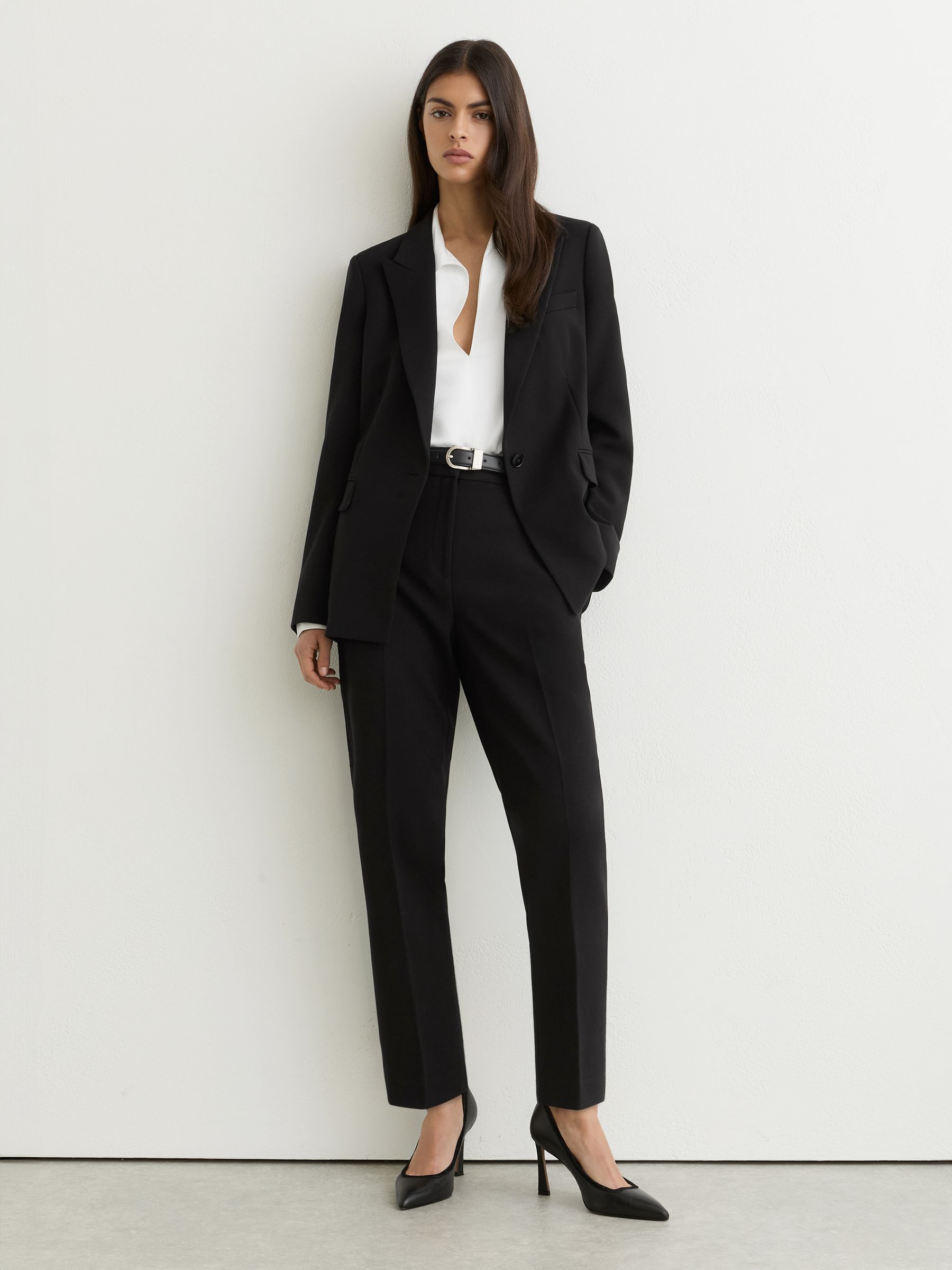 Tall Tailored Single Breasted Suit Blazer in Black - Image 1 of 7