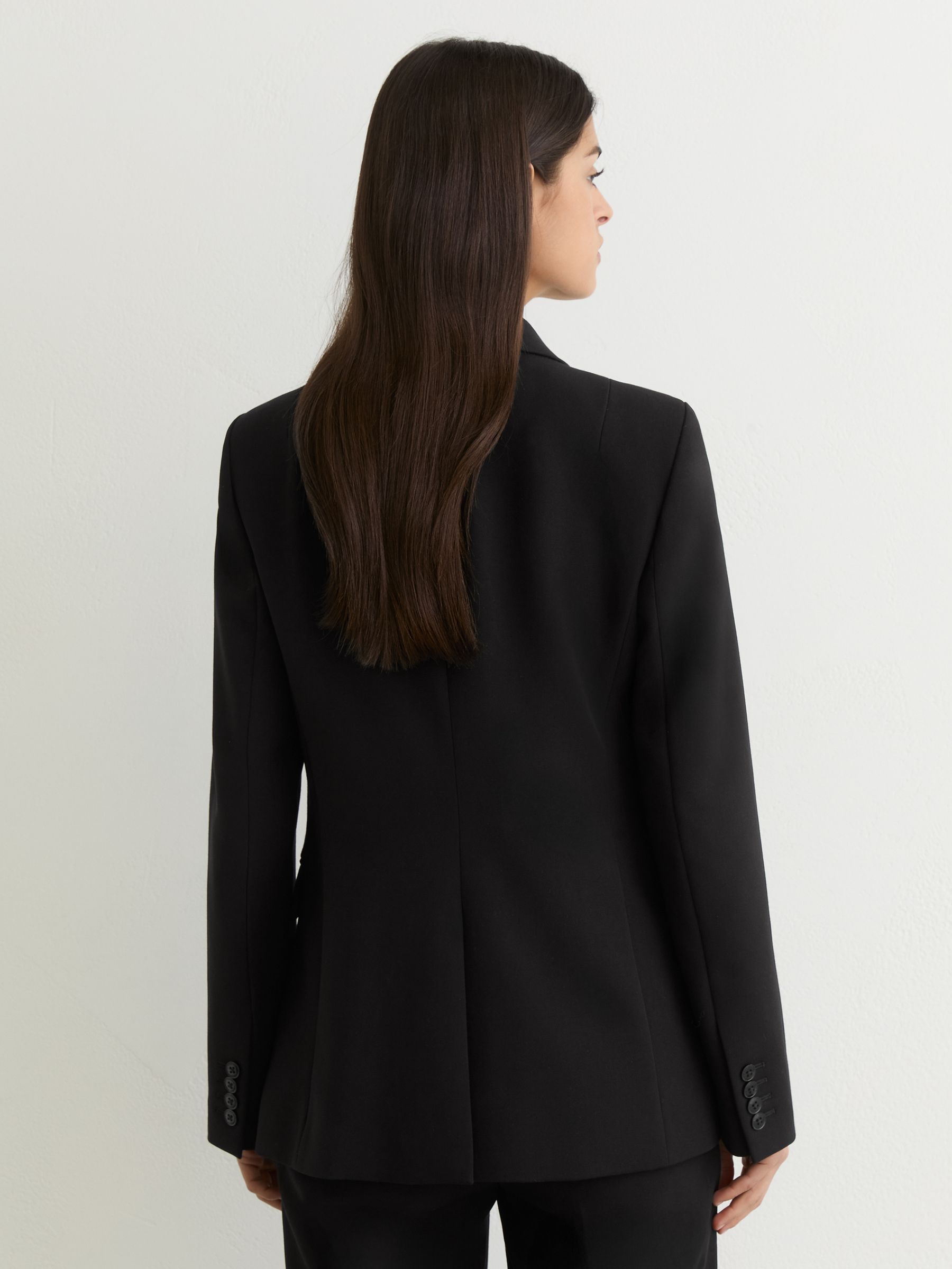 Tall Tailored Single Breasted Suit Blazer in Black - Image 5 of 7