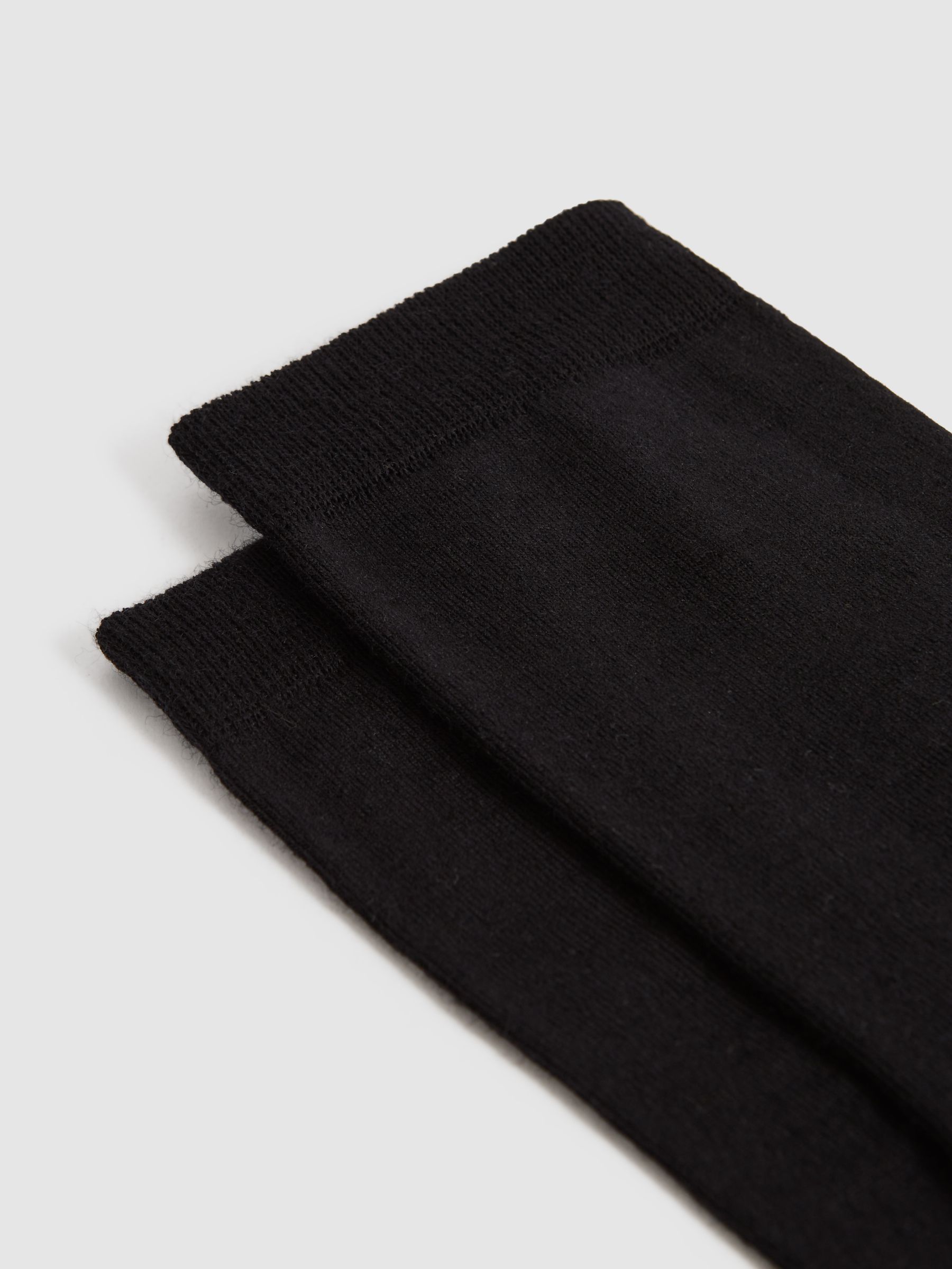 Fine Wool Loafer Socks in Black - Image 2 of 3