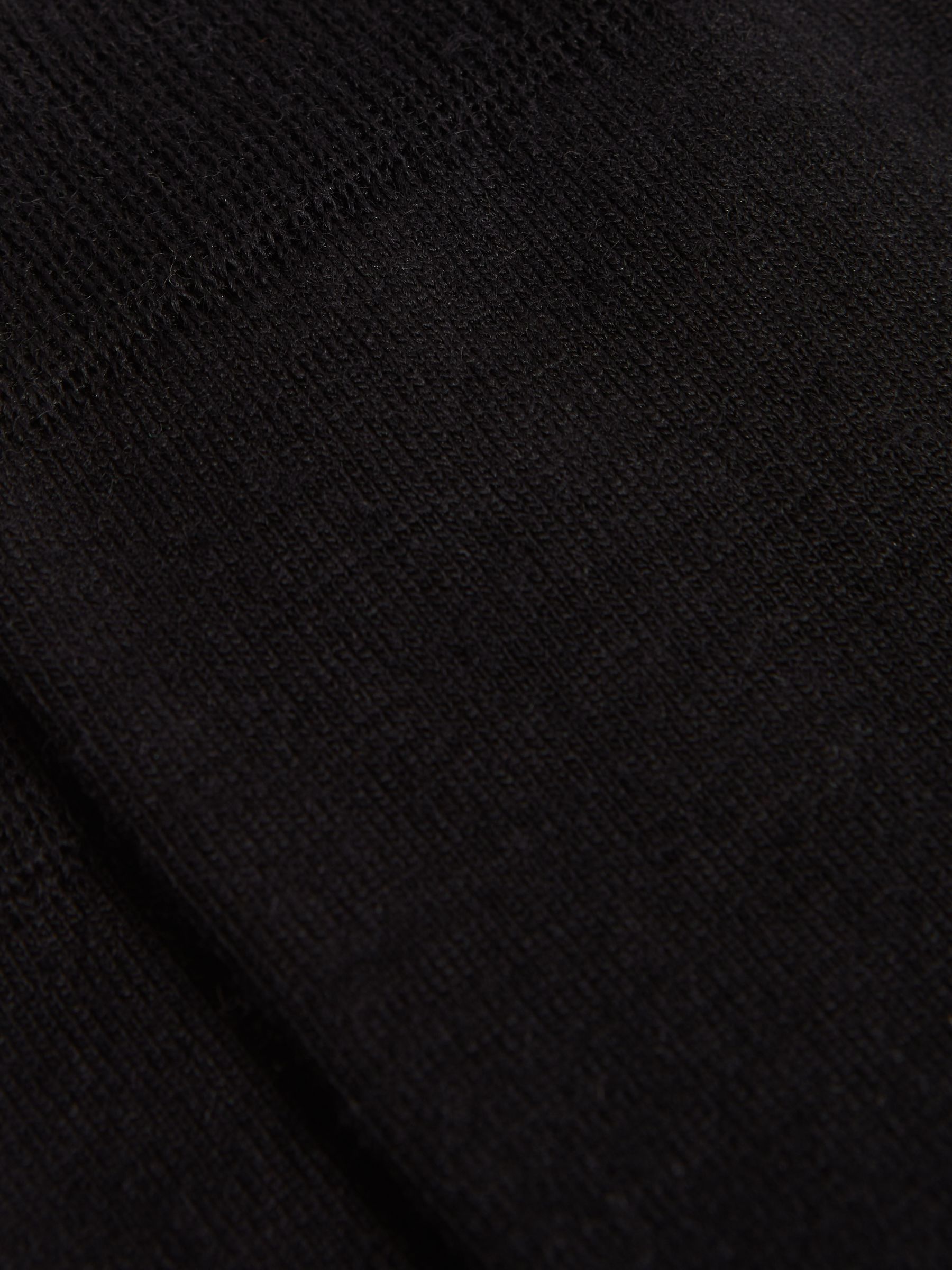 Fine Wool Loafer Socks in Black - Image 3 of 3