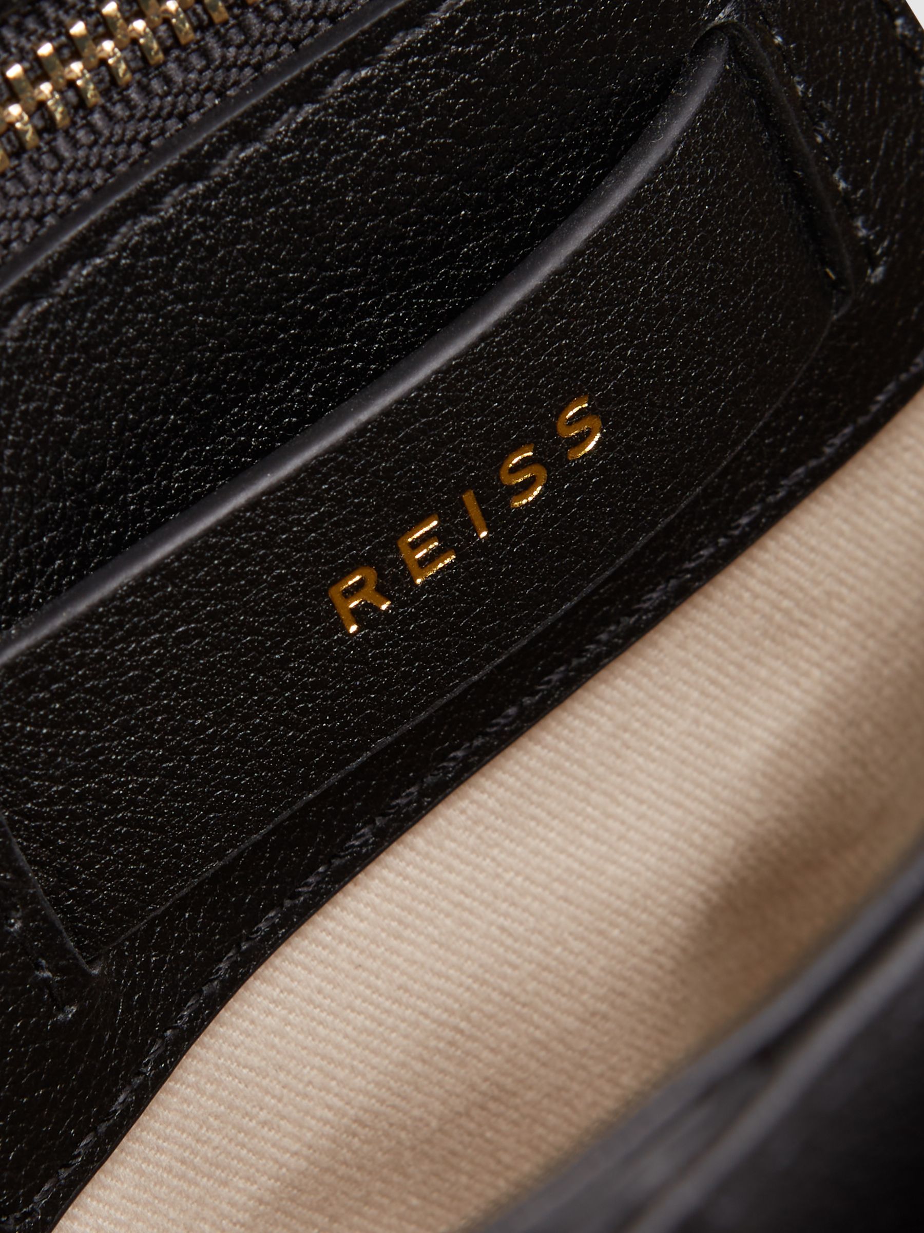 Leather Saddle Bag in Black - Image 4 of 5