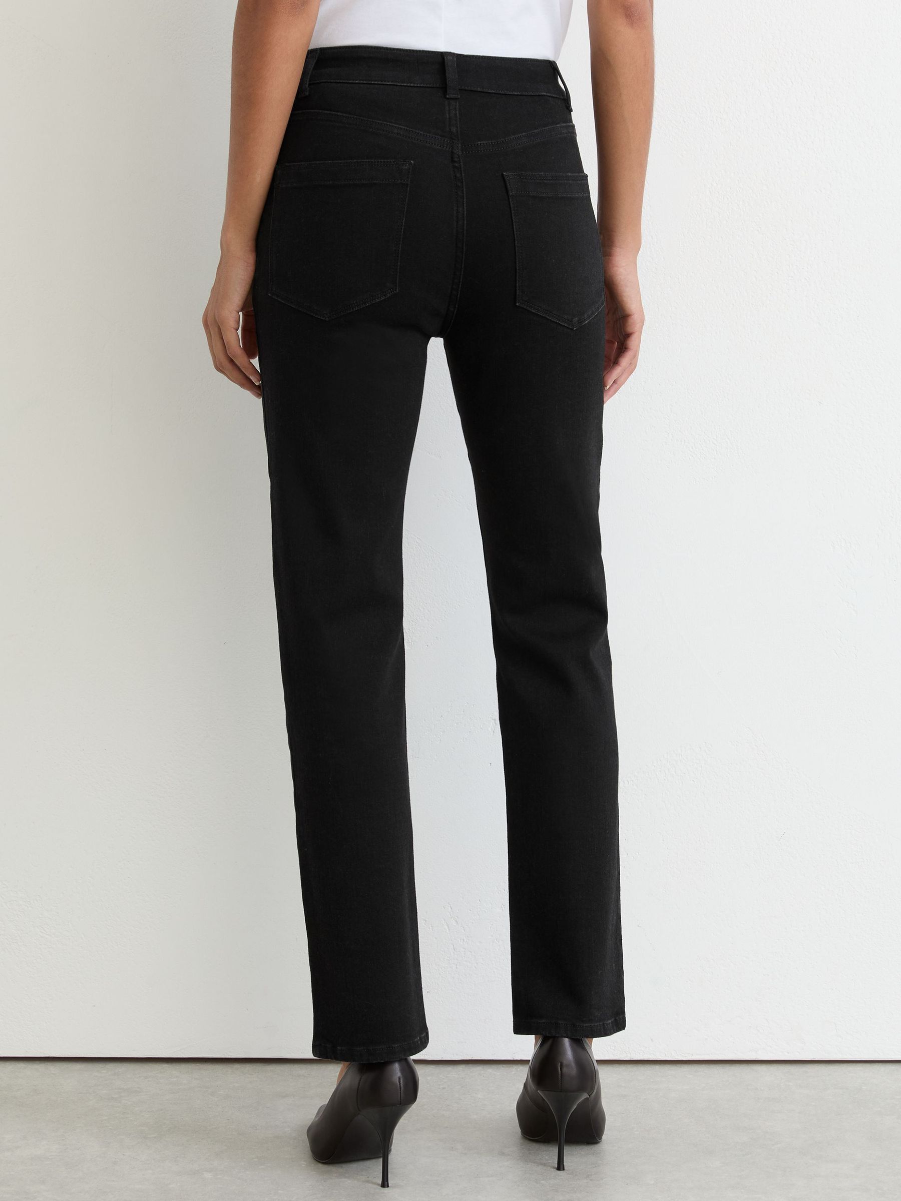 Slim-Leg Mid-Rise Jeans in Black - Image 5 of 7