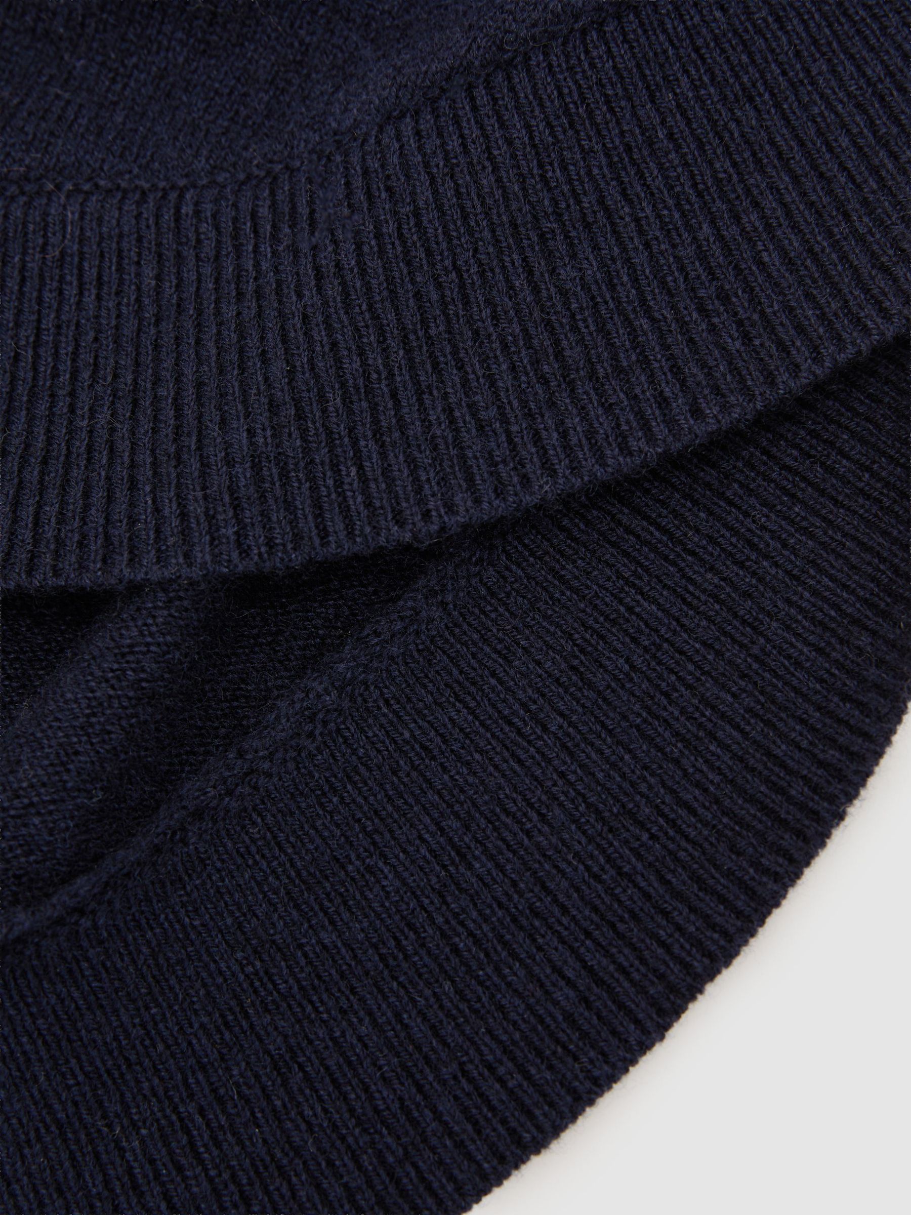 Wool-Blend Funnel-Neck Jumper with Cashmere in Navy - Image 8 of 8