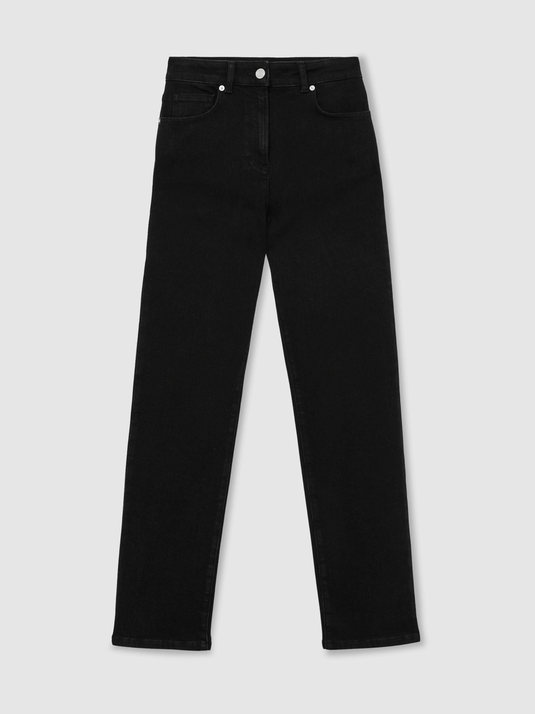 Slim-Leg Mid-Rise Jeans in Black - Image 2 of 6 Slim-Leg Mid-Rise Jeans in Black - Image 2 of 6