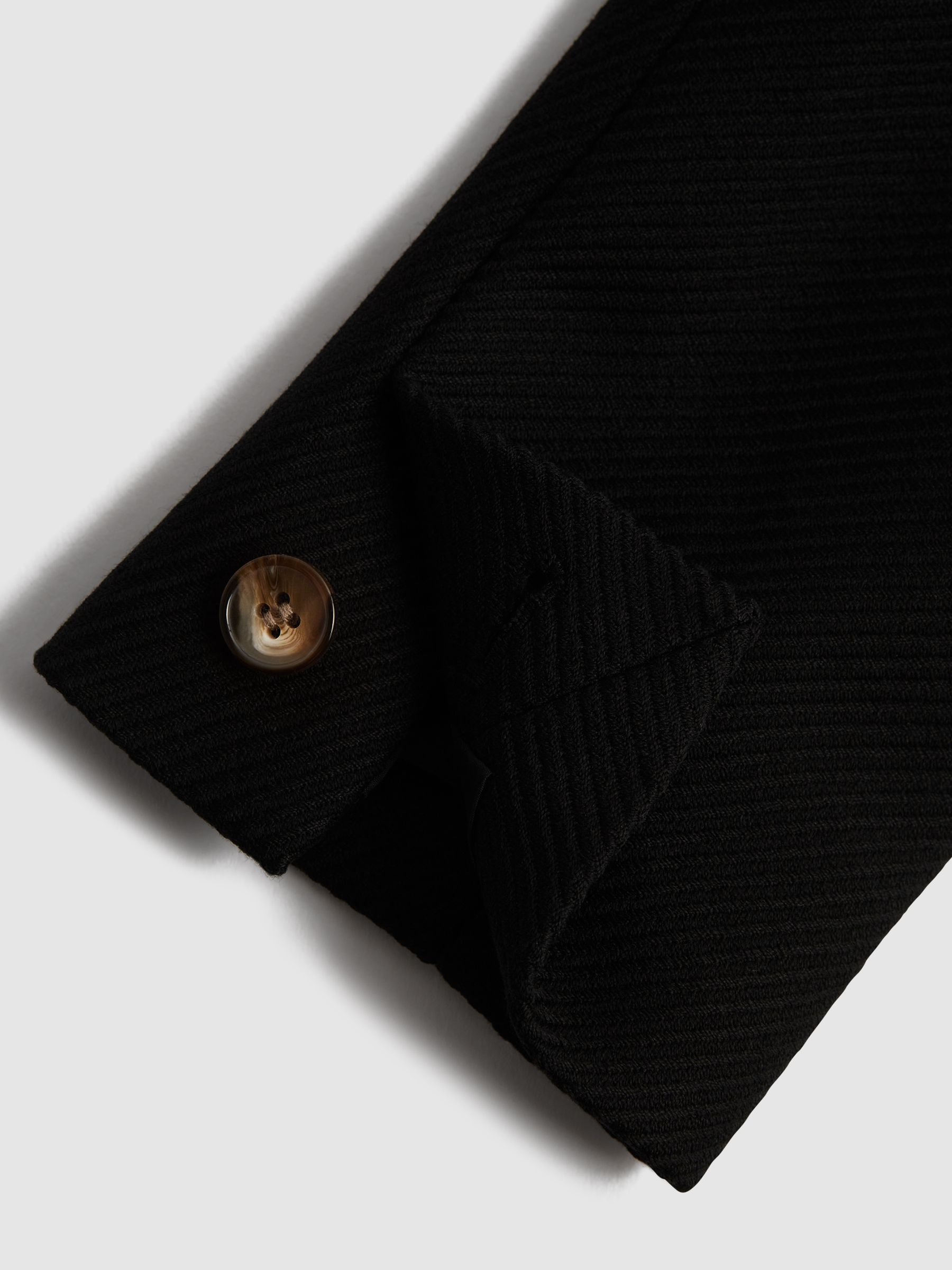 Double Breasted Twill Blazer in Black - Image 11 of 11