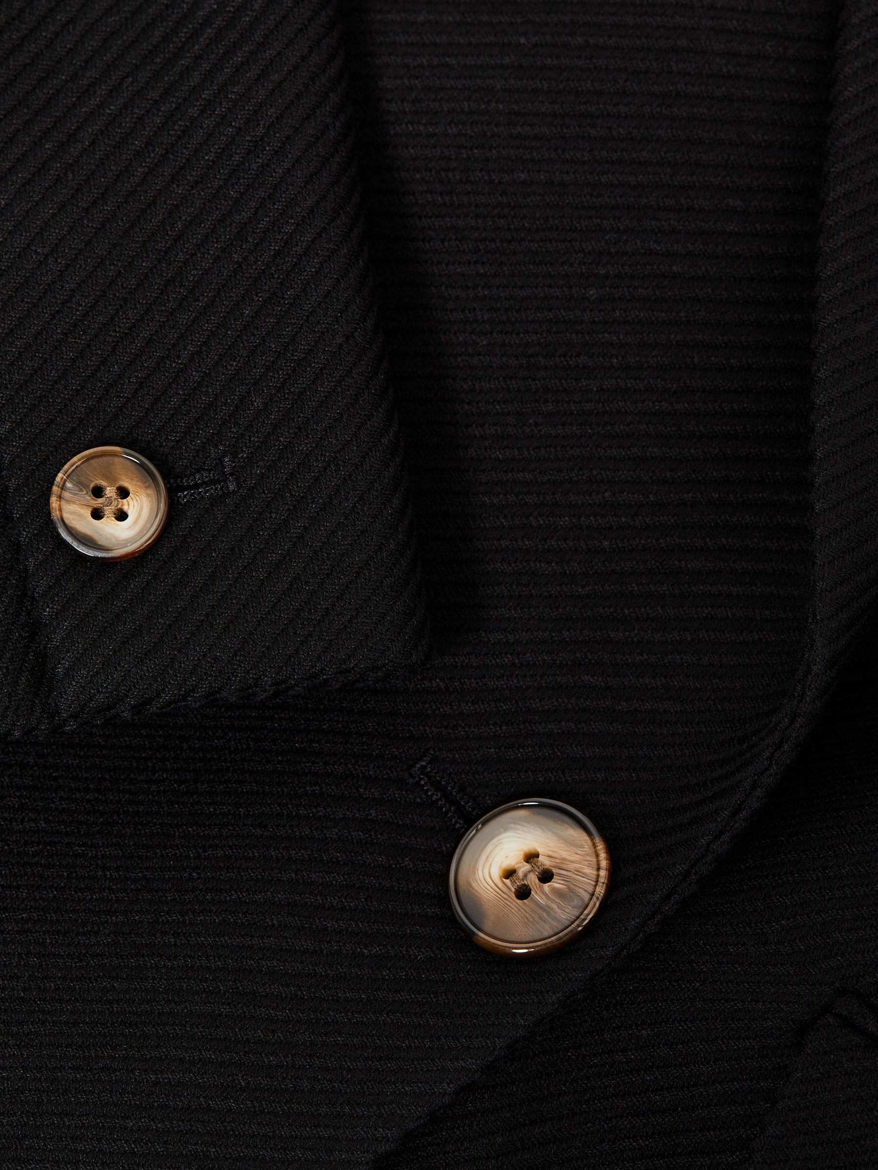 Double Breasted Twill Blazer in Black - Image 7 of 11
