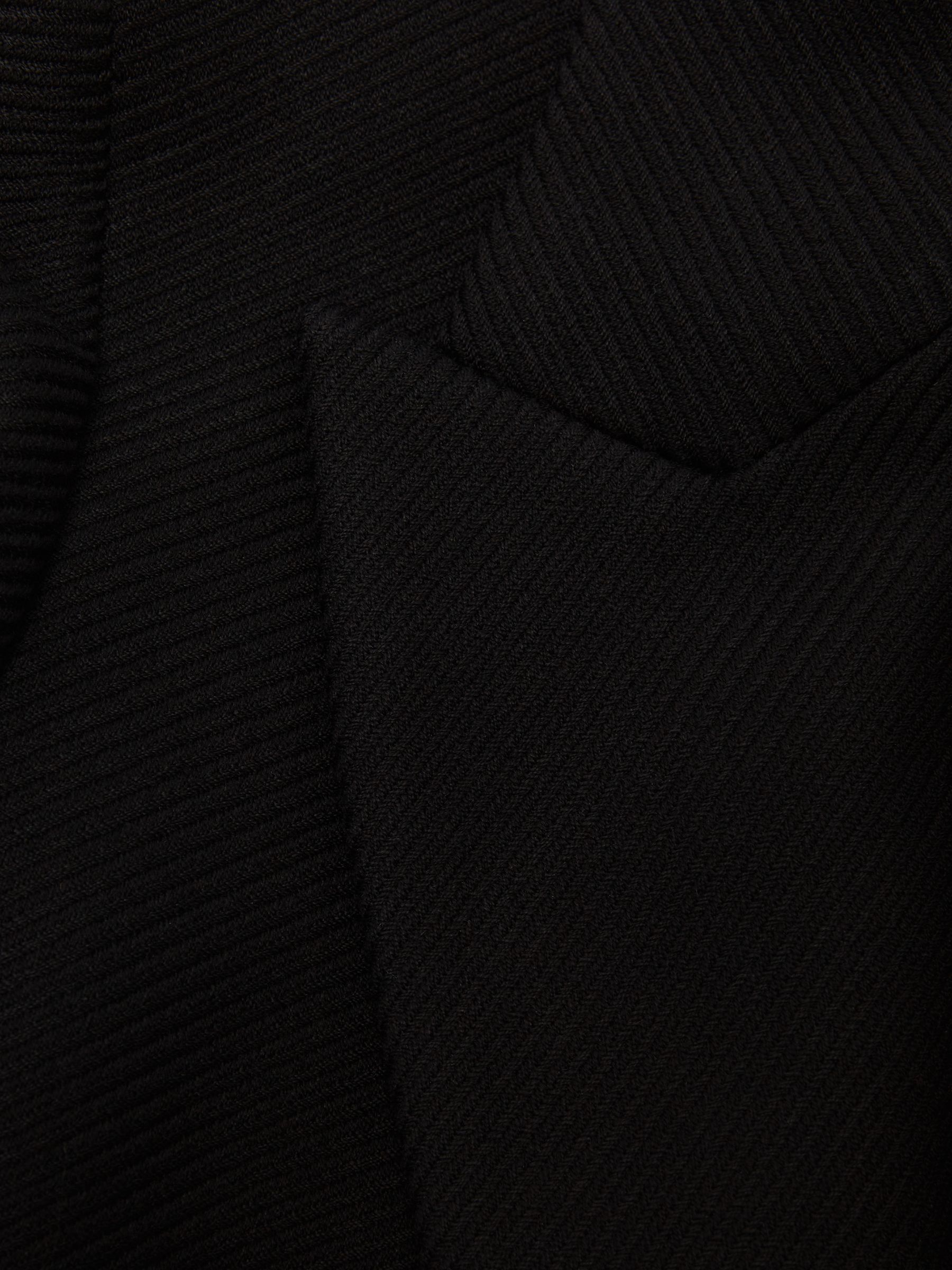 Double Breasted Twill Blazer in Black - Image 8 of 11