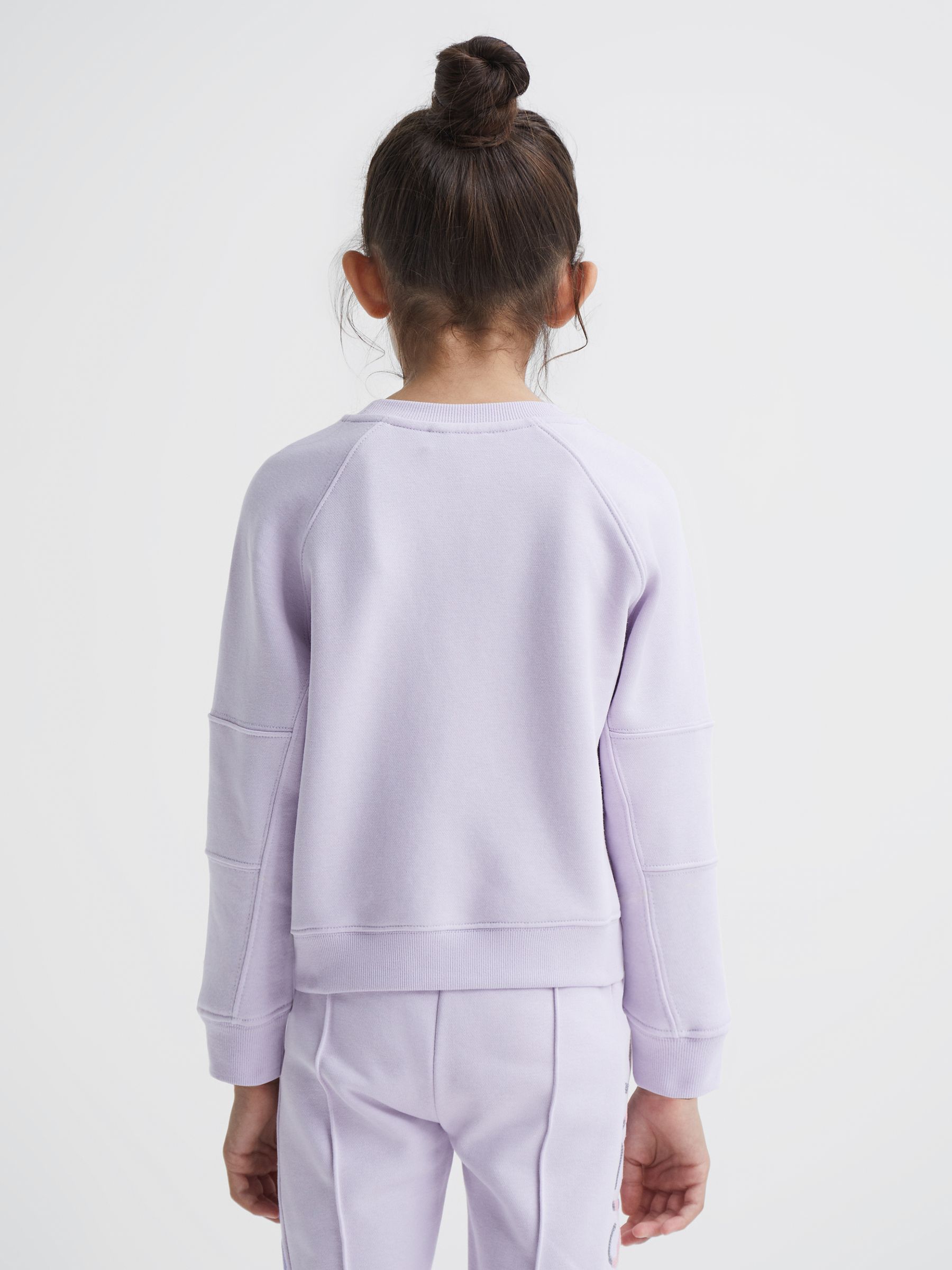 Junior Sequin Crew Neck Jumper in Lilac - Image 5 of 7