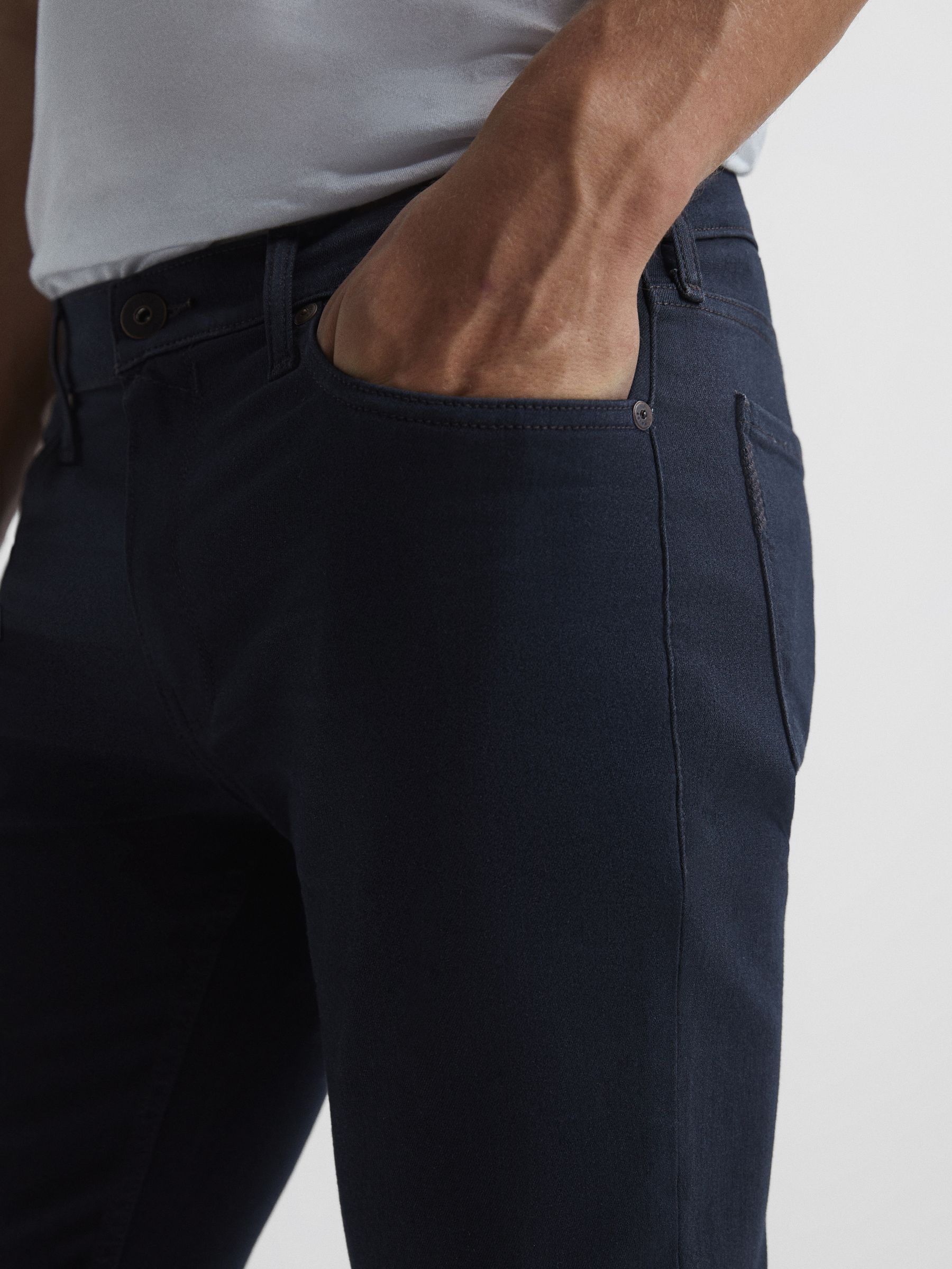 Paige High Stretch Skinny Jeans in Kirk - Image 4 of 7