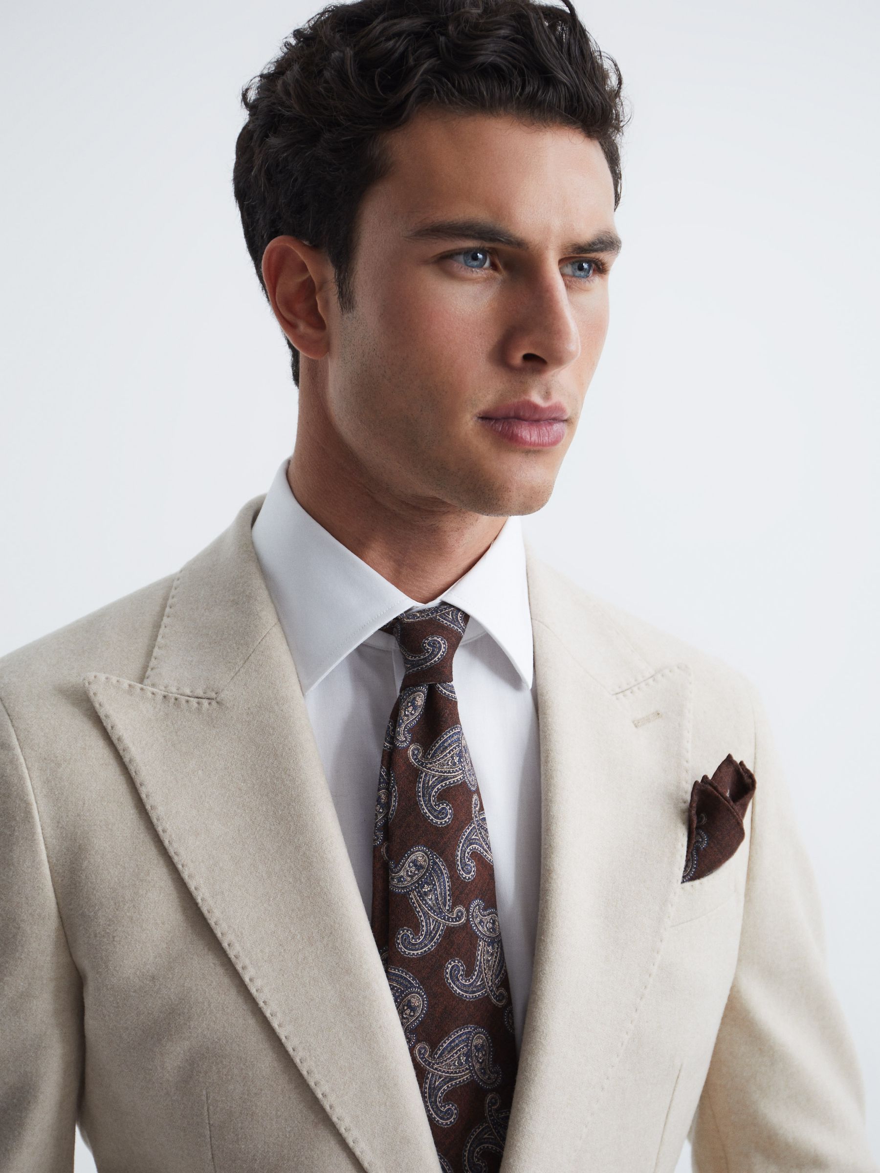 Paisley Print Tie in Brown - Image 2 of 5