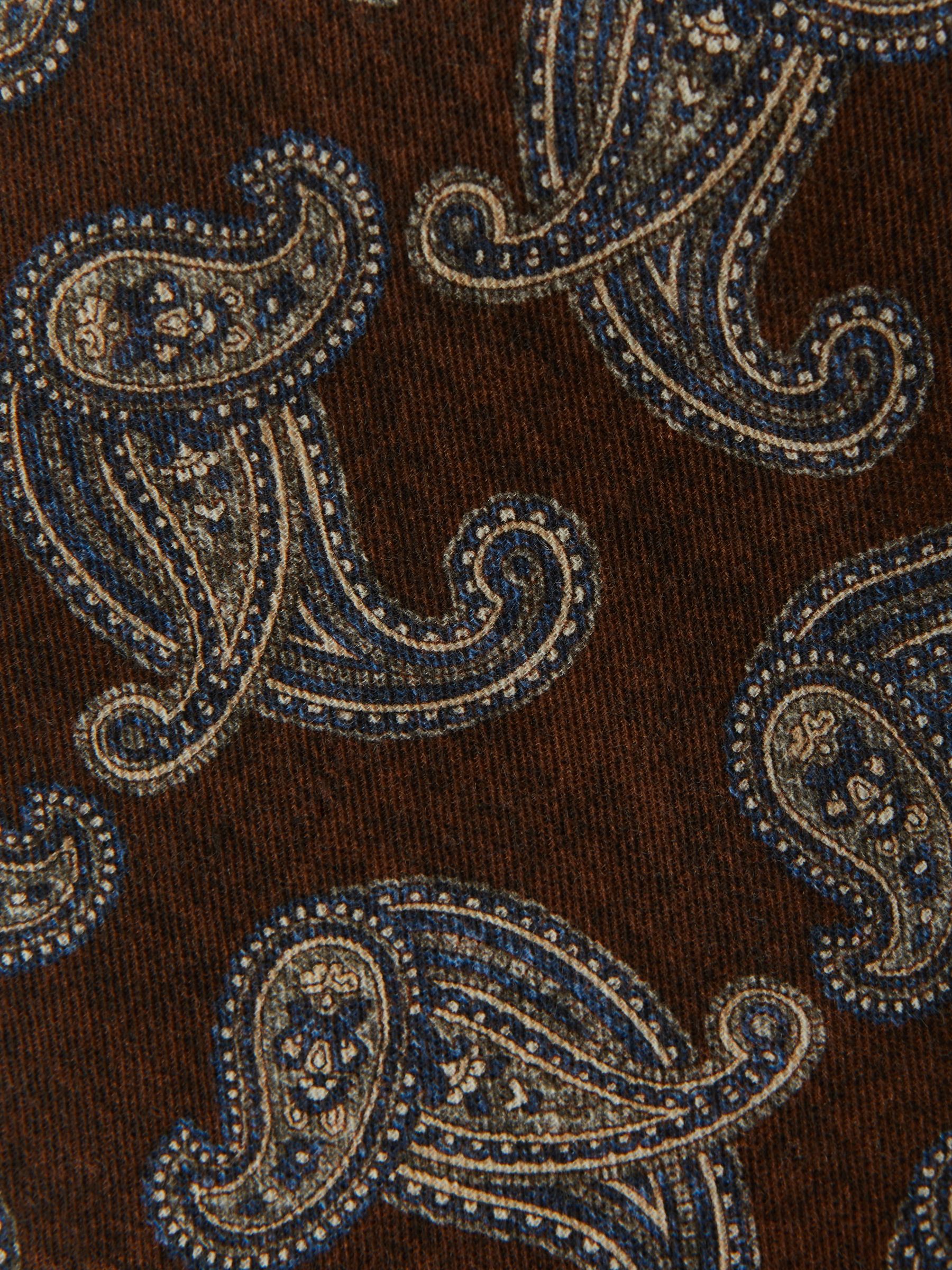 Paisley Print Tie in Brown - Image 5 of 5