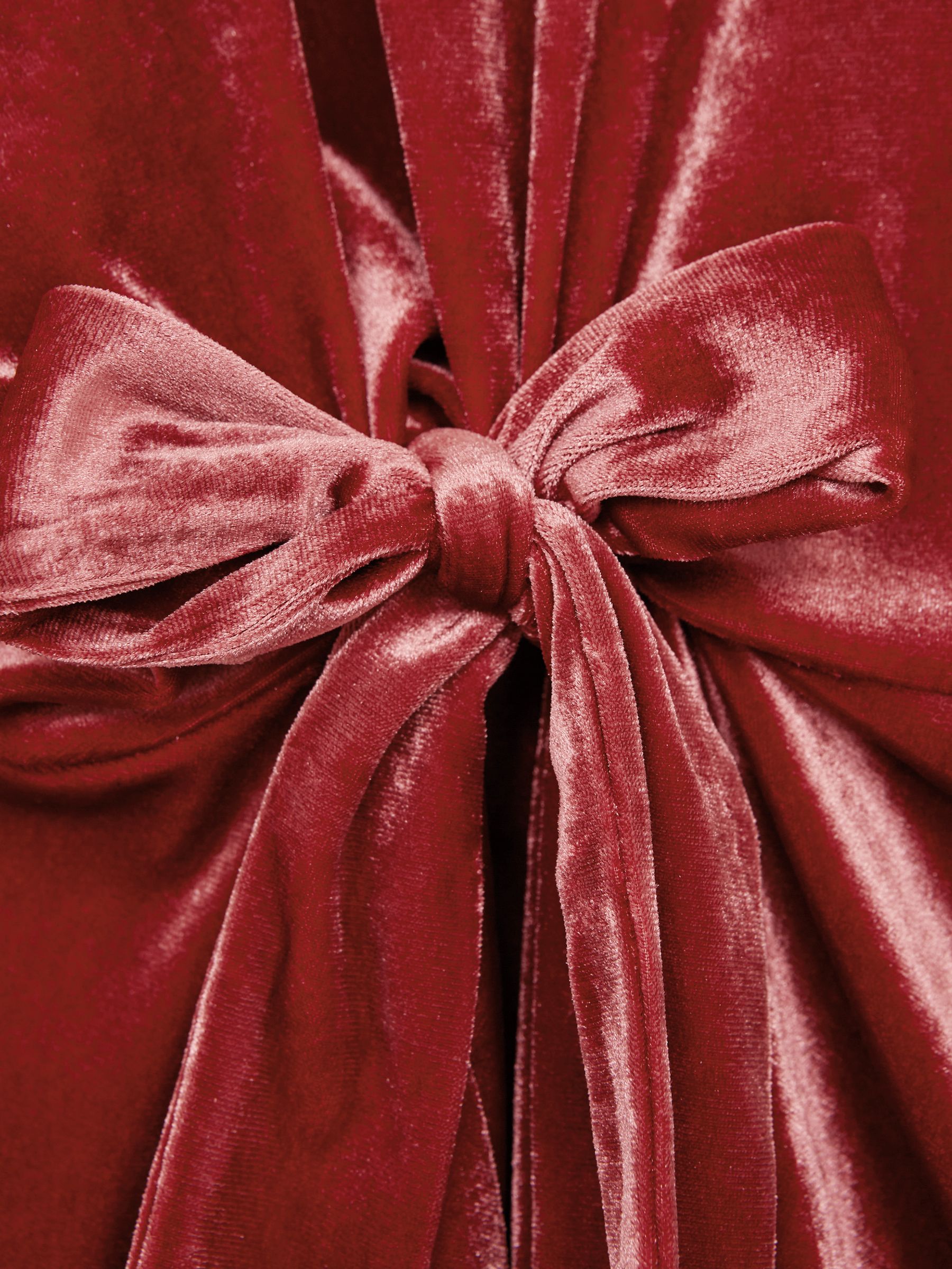 Senior Velvet Tie Side Dress in Pink - Image 7 of 7