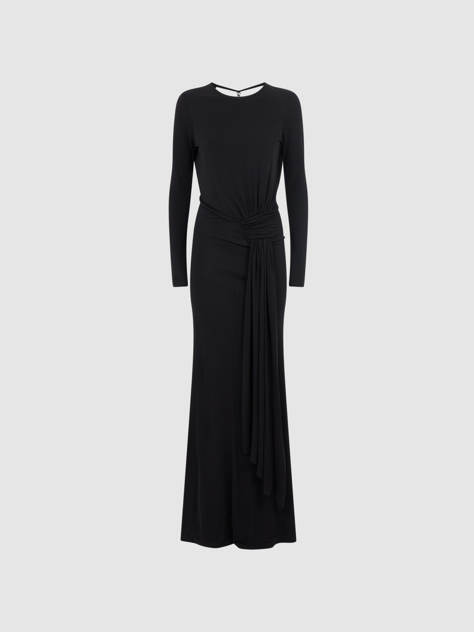 Diamanté Bodycon Maxi Dress in Black - Image 2 of 4
