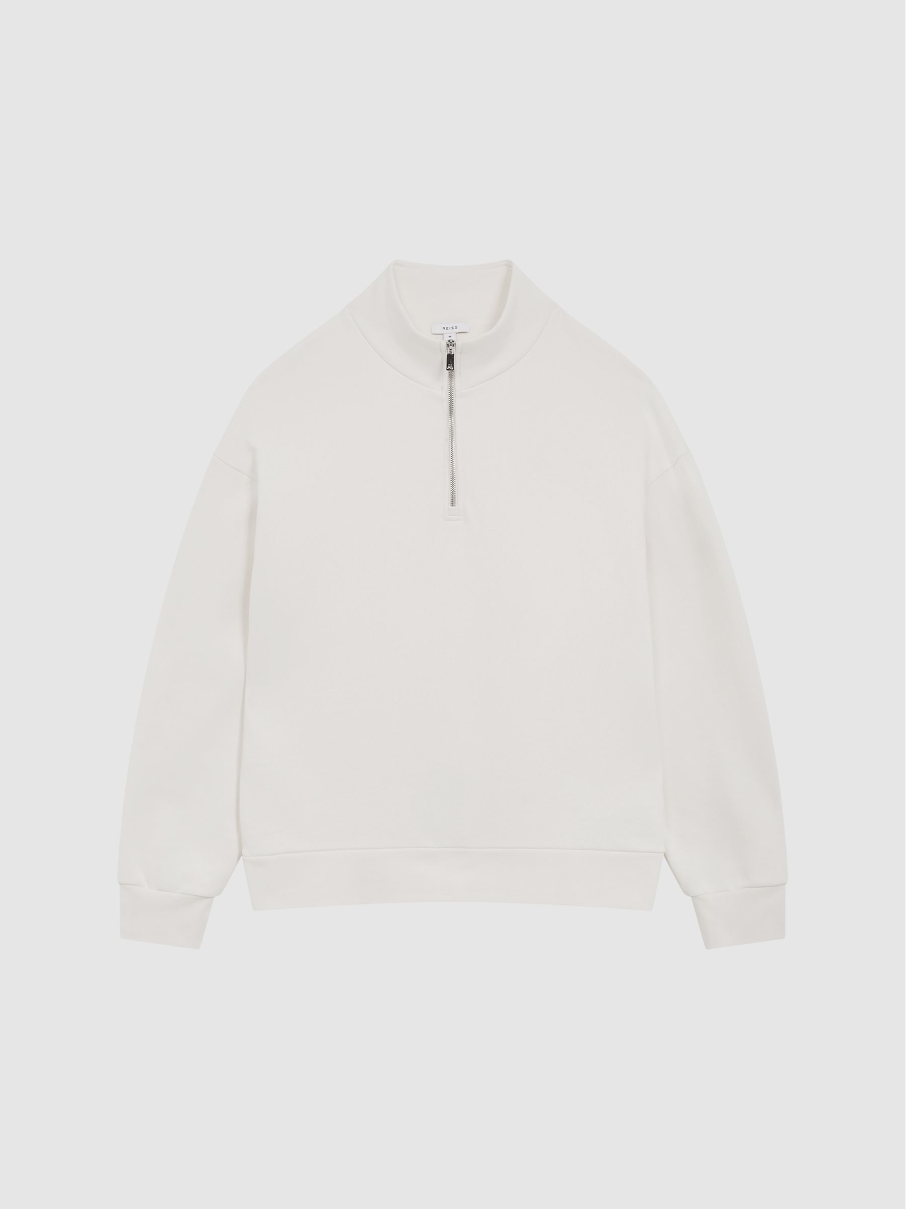 Pullover mit Stehkragen und kurzem Reißverschluss, Ecru - Bild 2 von 7