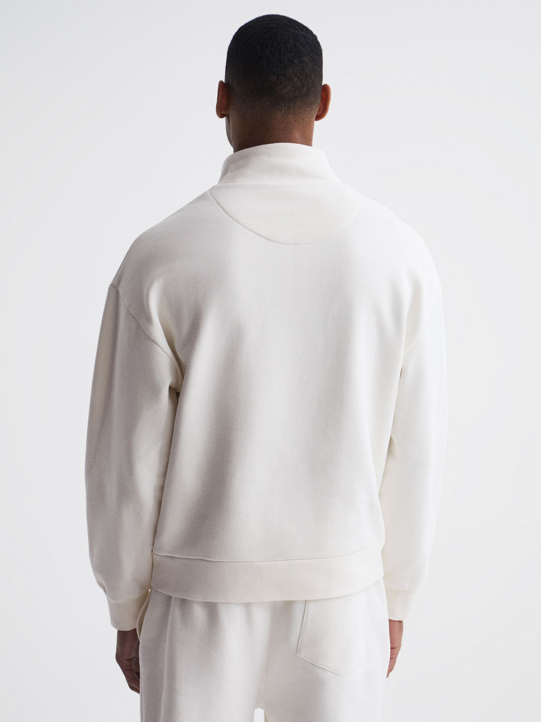 Pullover mit Stehkragen und kurzem Reißverschluss, Ecru - Bild 5 von 7