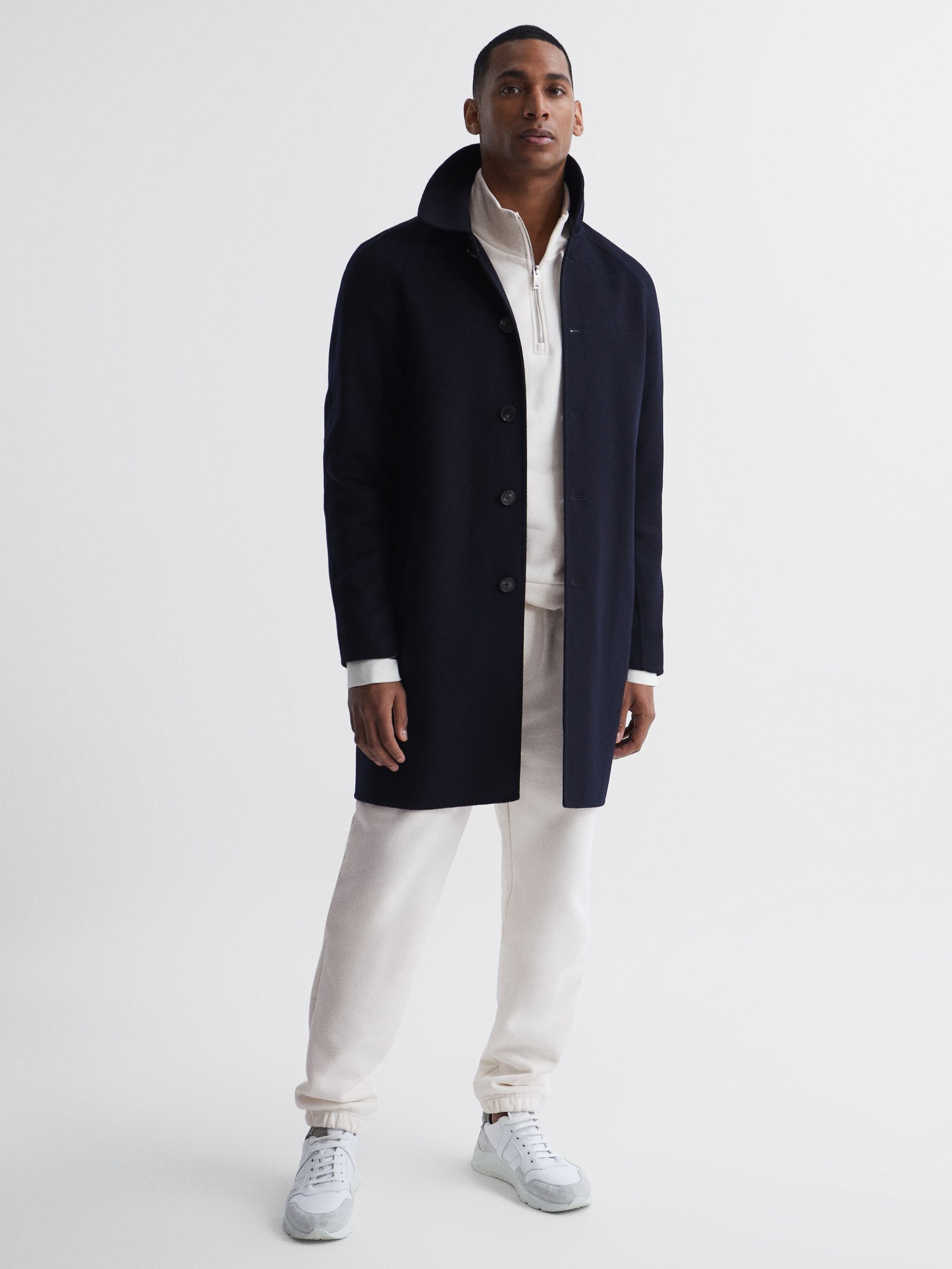 Pullover mit Stehkragen und kurzem Reißverschluss, Ecru - Bild 7 von 7