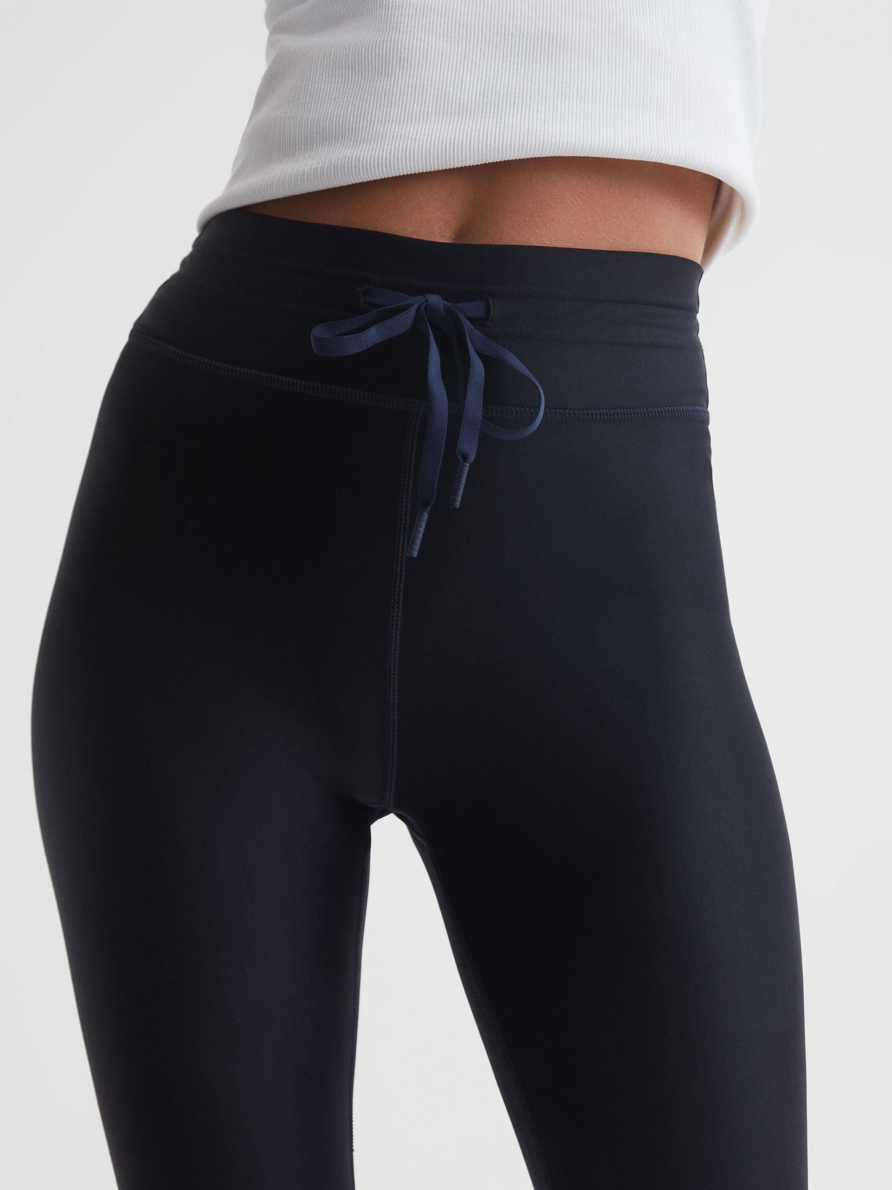 The Upside Drawstring Leggings in Navy - Image 4 of 5