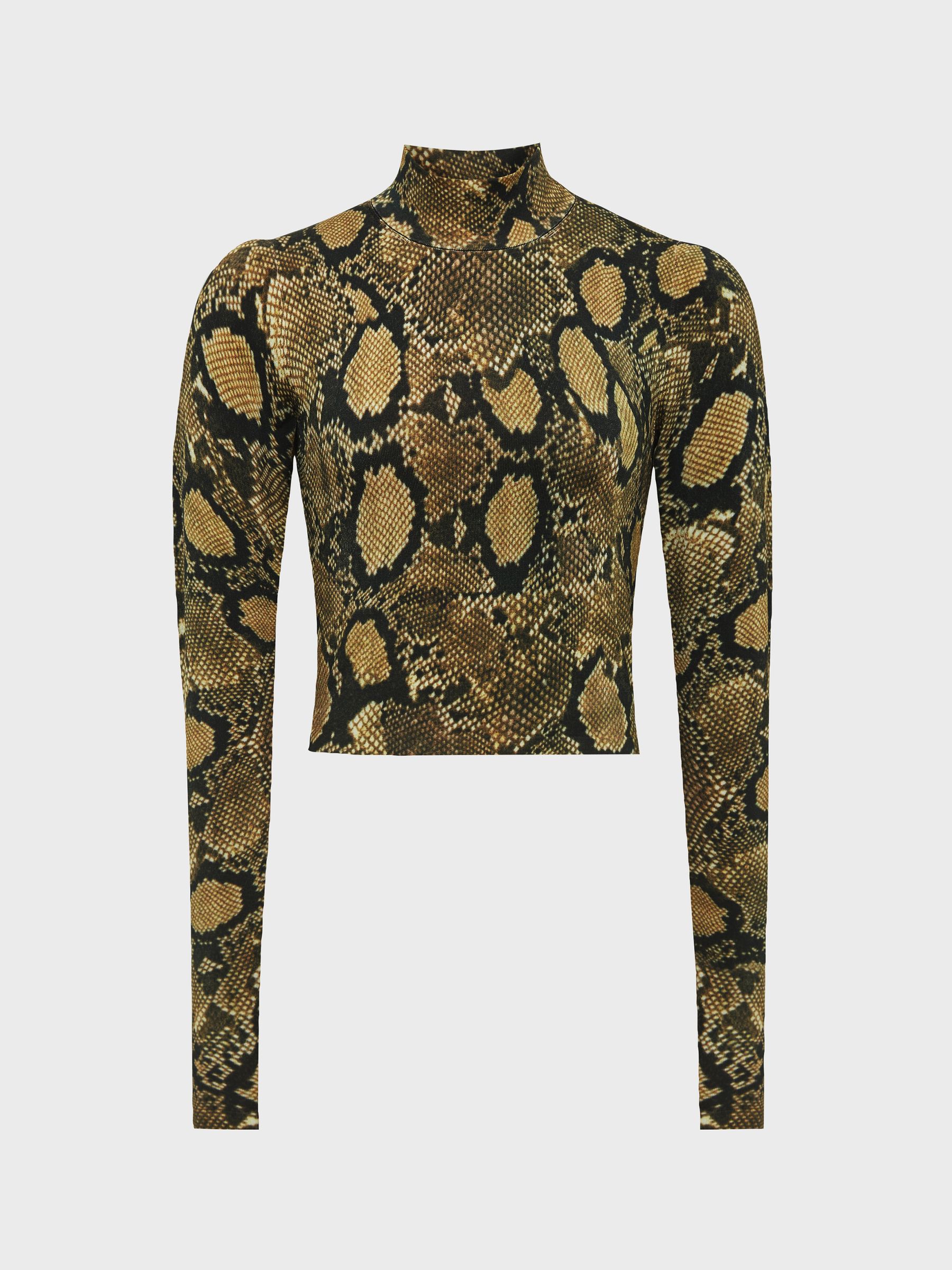 Snake Print Knitted Top in Multi - image 1