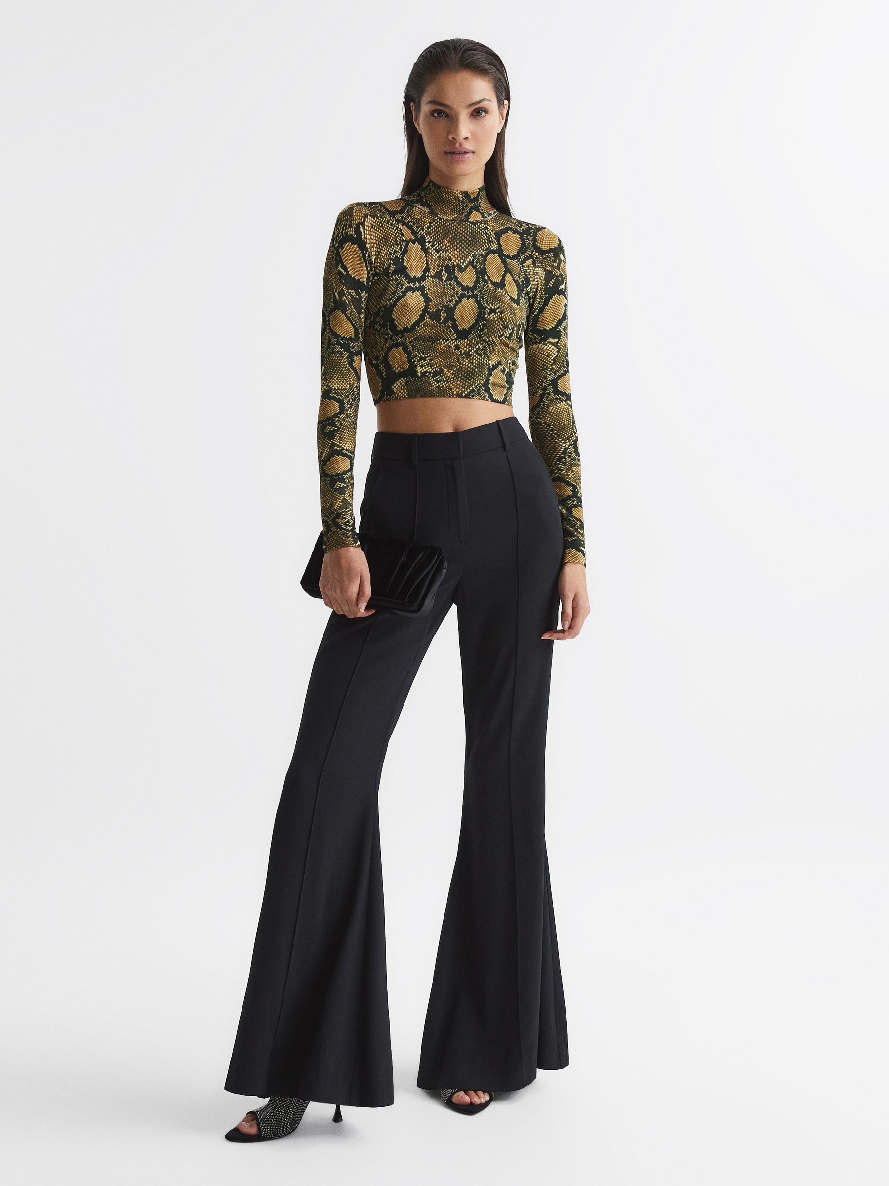 Snake Print Knitted Top in Multi - Image 6 of 7