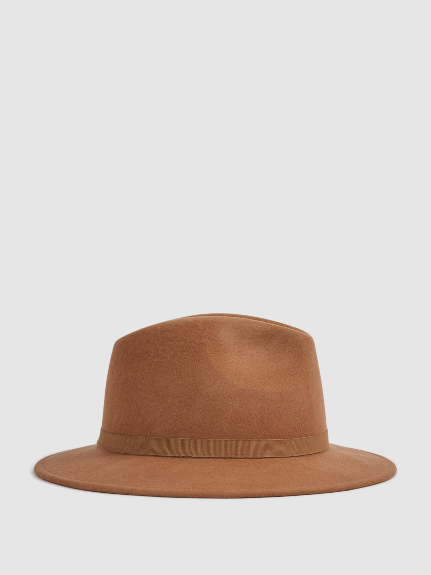 Wool Trilby Hat in Camel - Image 1 of 5