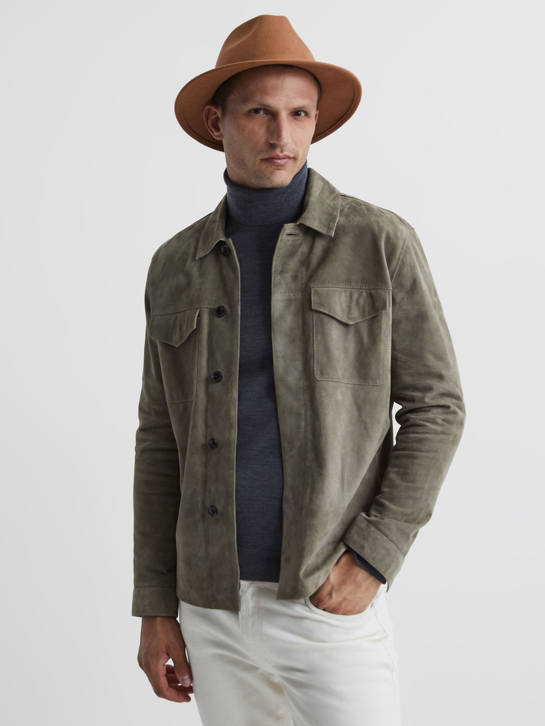 Wool Trilby Hat in Camel - Image 2 of 5