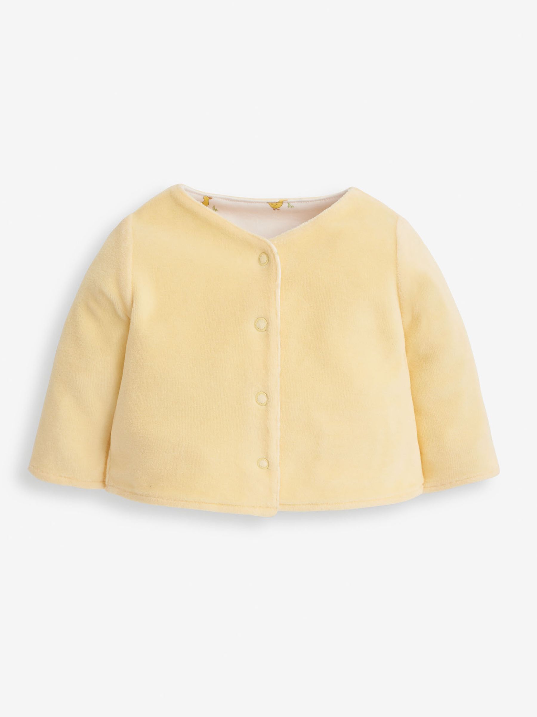 Yellow Duck 2-Piece Baby Sleepsuit & Velour Jacket Set - Image 3 of 6