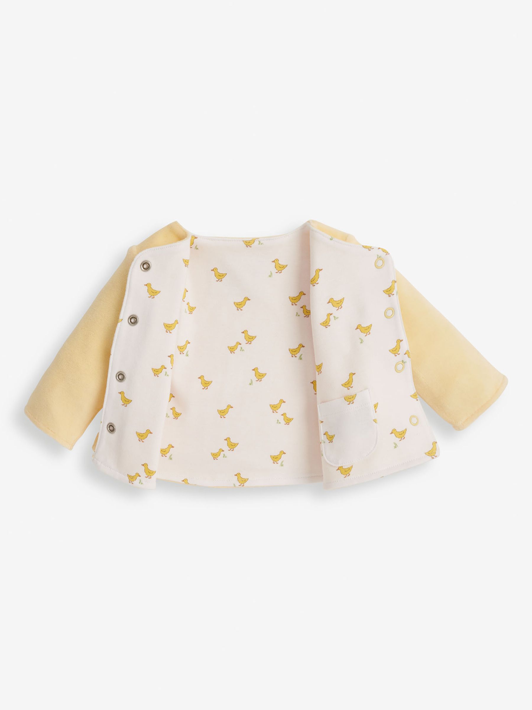Yellow Duck 2-Piece Baby Sleepsuit & Velour Jacket Set - Image 4 of 6