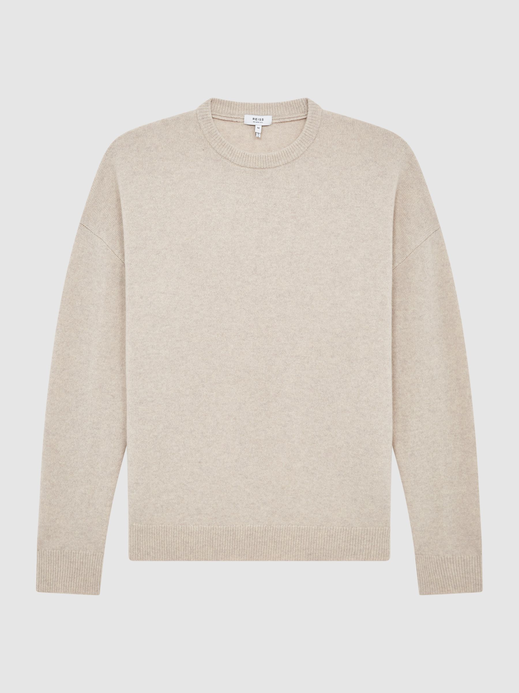 100% Merino Wool Crew Neck Jumper in Barley - Image 2 of 6 100% Merino Wool Crew Neck Jumper in Barley - Image 2 of 6