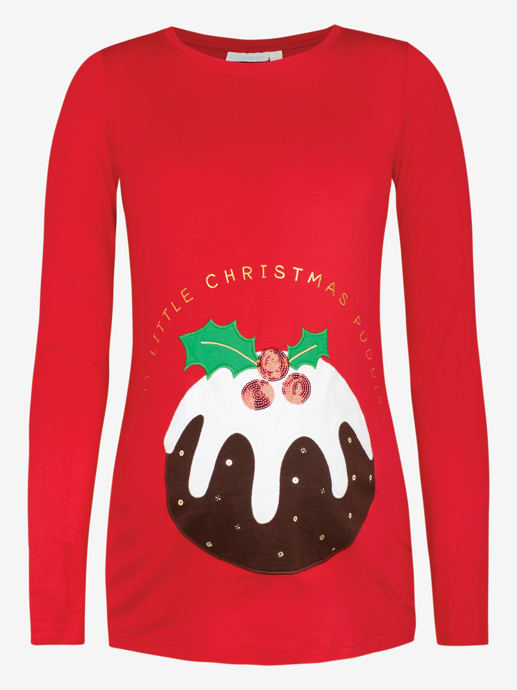 Red Christmas Pudding Maternity Top - Image 4 of 5