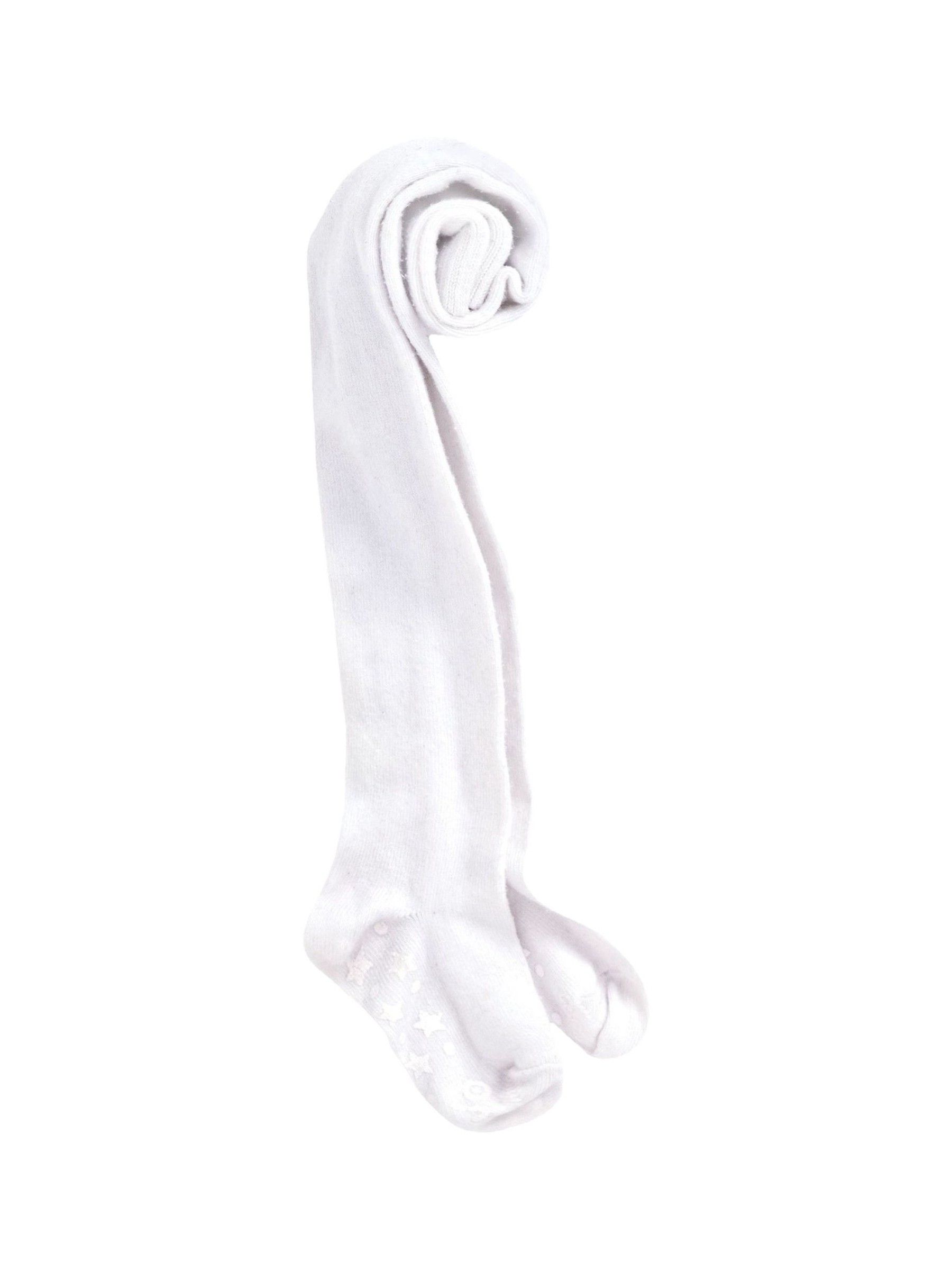 White Cotton Rich Plain Tights - Image 1 of 3
