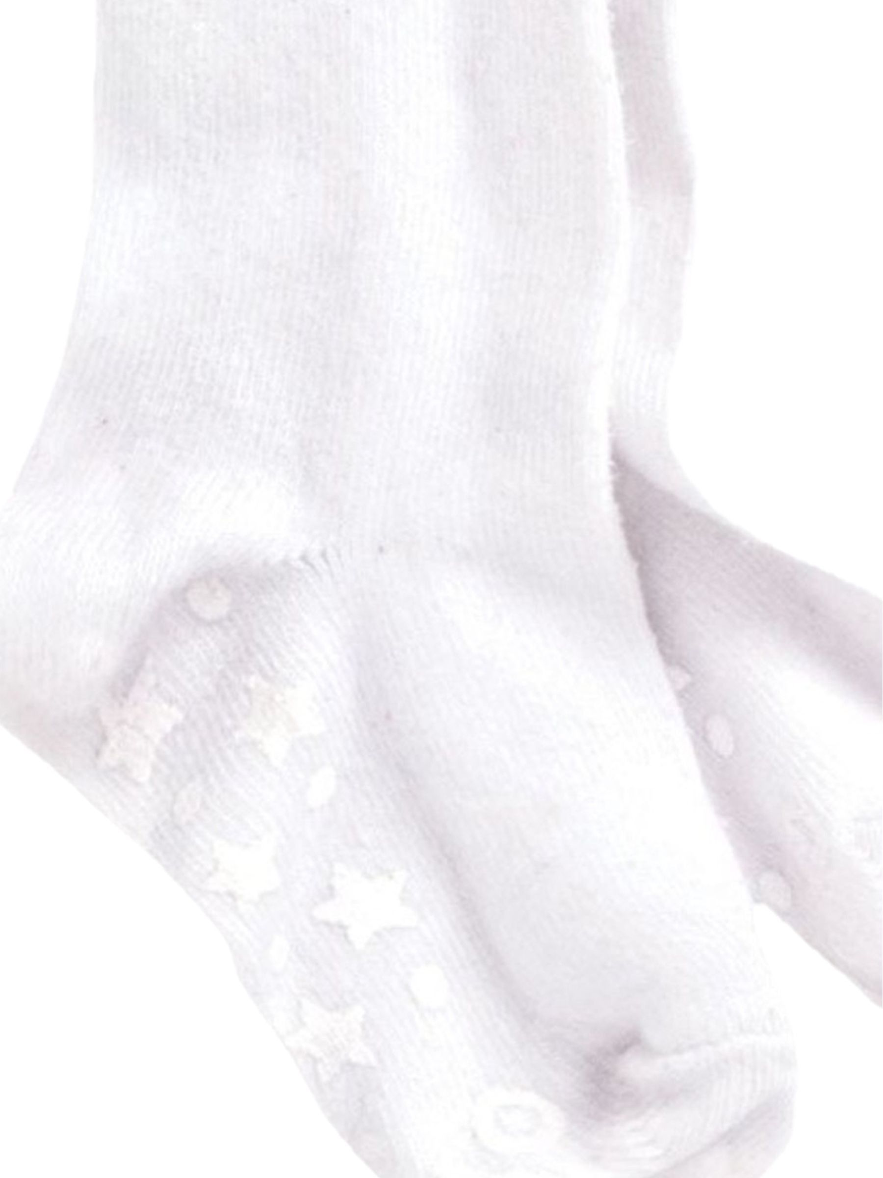 White Cotton Rich Plain Tights - Image 3 of 3