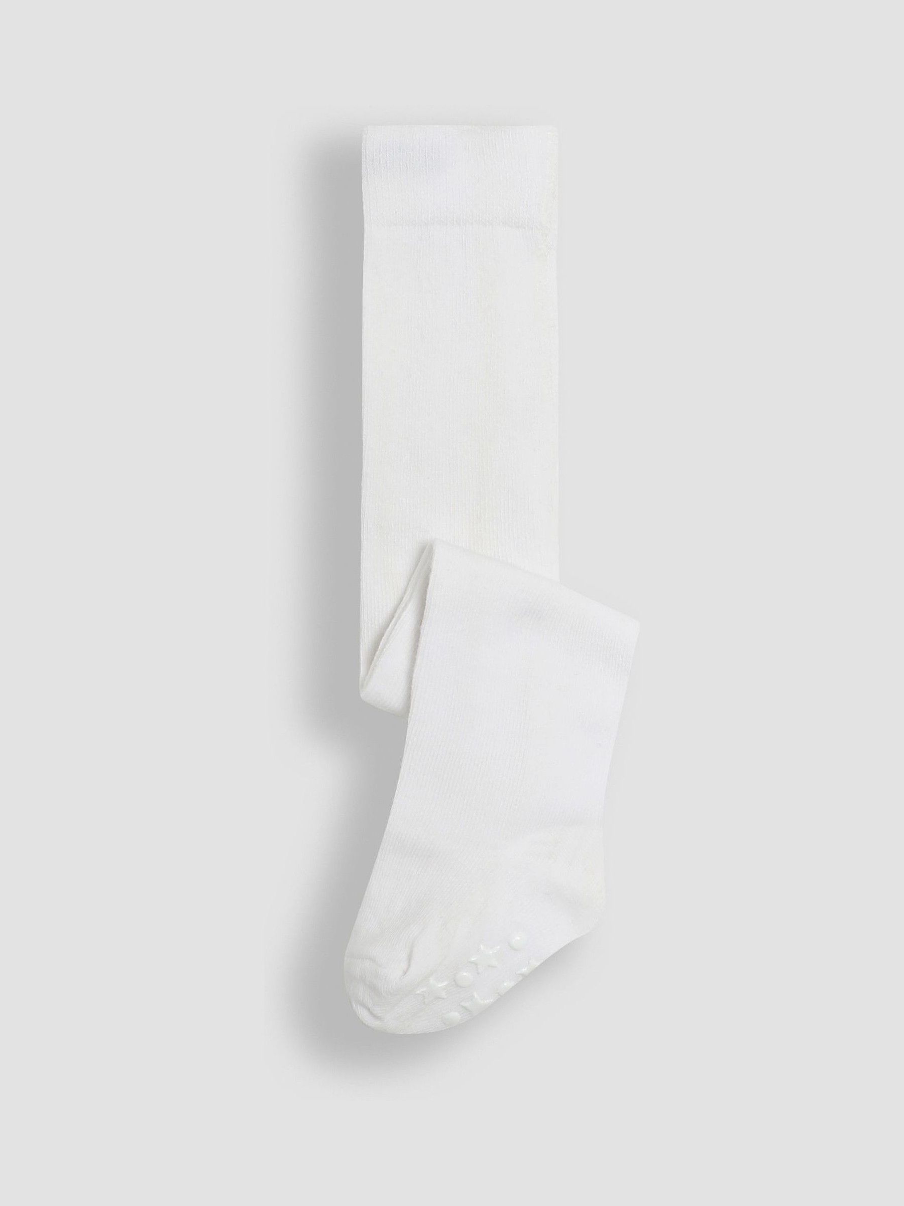 White Cotton Rich Plain Tights - Image 4 of 5