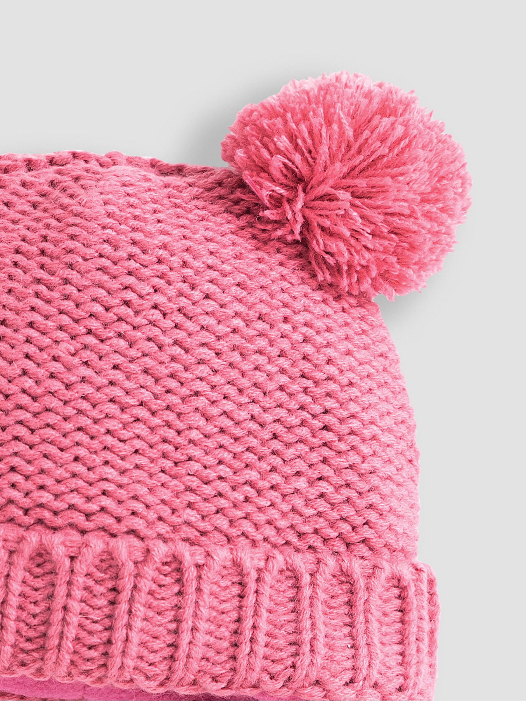 Pink Cosy Pom Pom Hat - Image 3 of 5