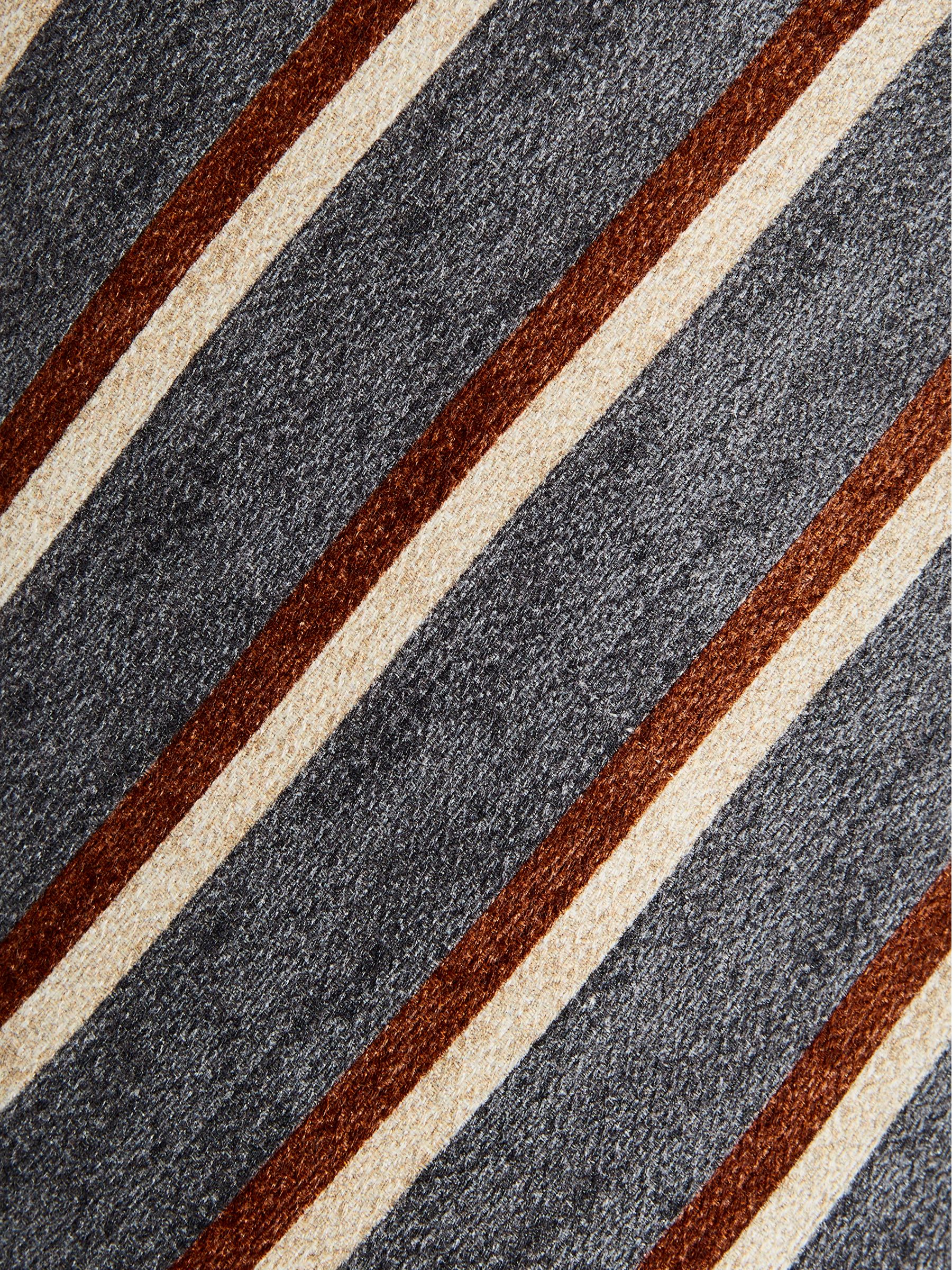 Silk Striped Tie in Airforce Blue - Image 5 of 5