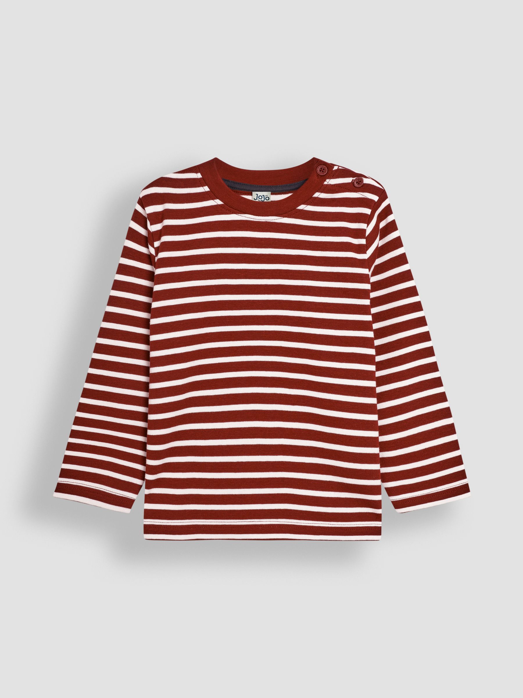 Burgundy Red Breton Long Sleeved Top - Image 1 of 3