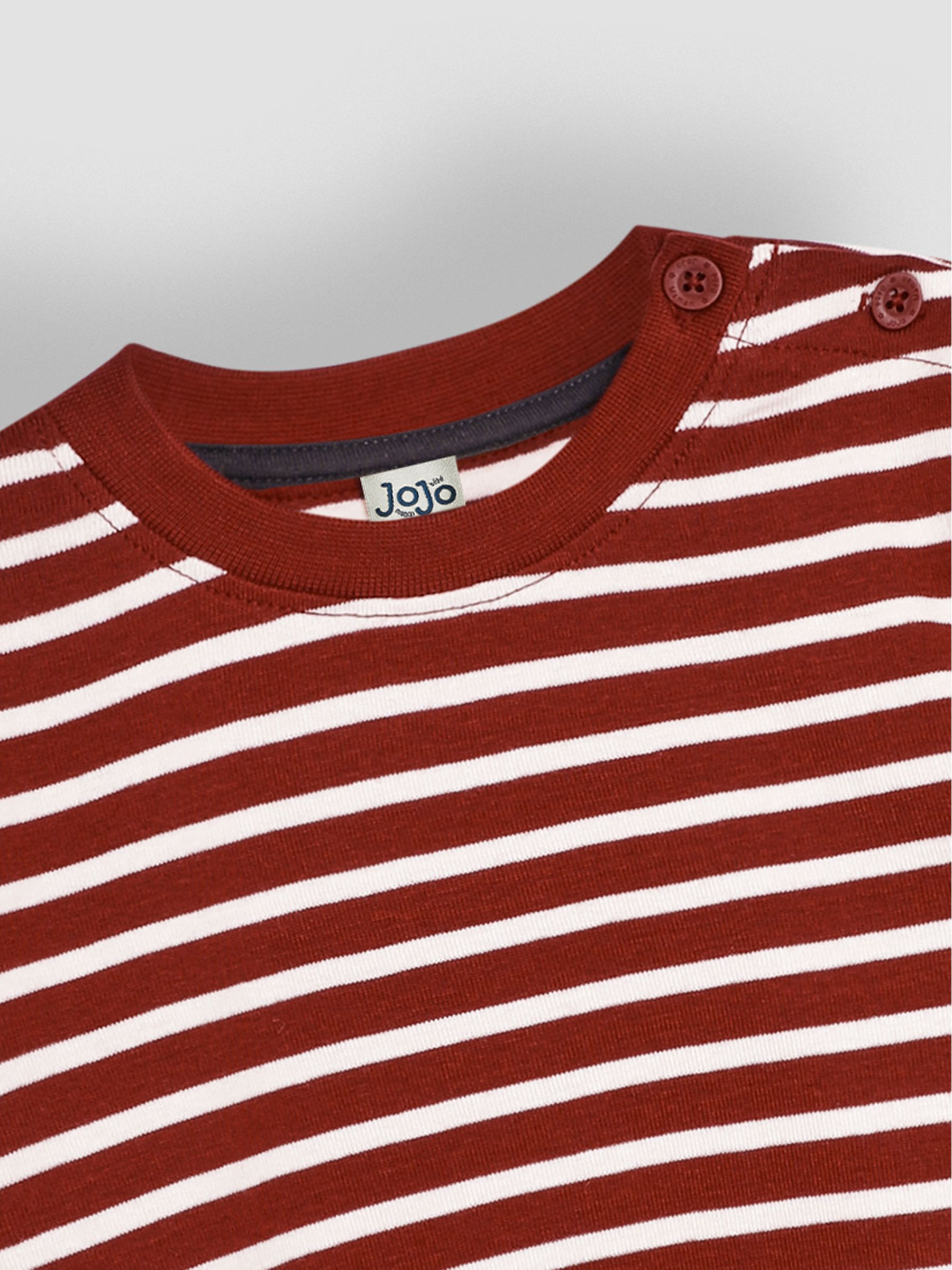 Burgundy Red Breton Long Sleeved Top - Image 3 of 4