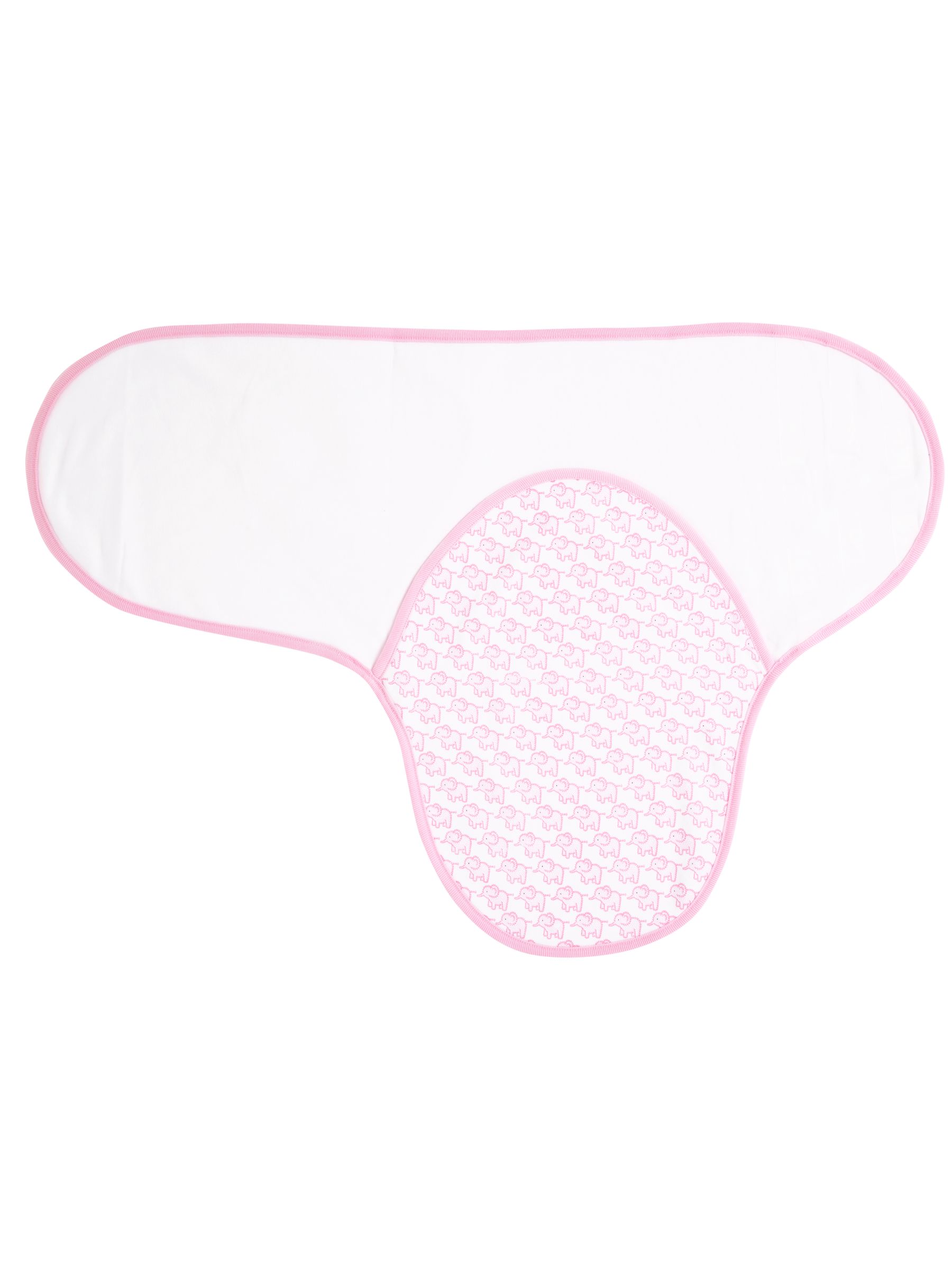 Pink Elephant Print Newborn Swaddle - Image 2 of 2