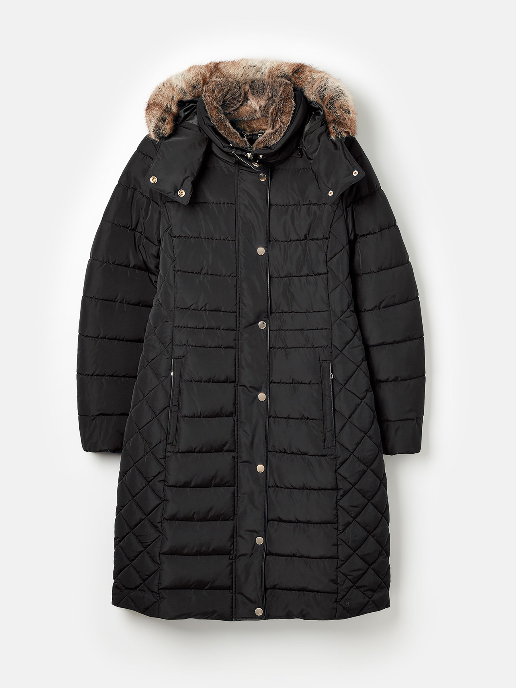 Charlington Black Showerproof Longline Padded Coat - Image 1 of 1