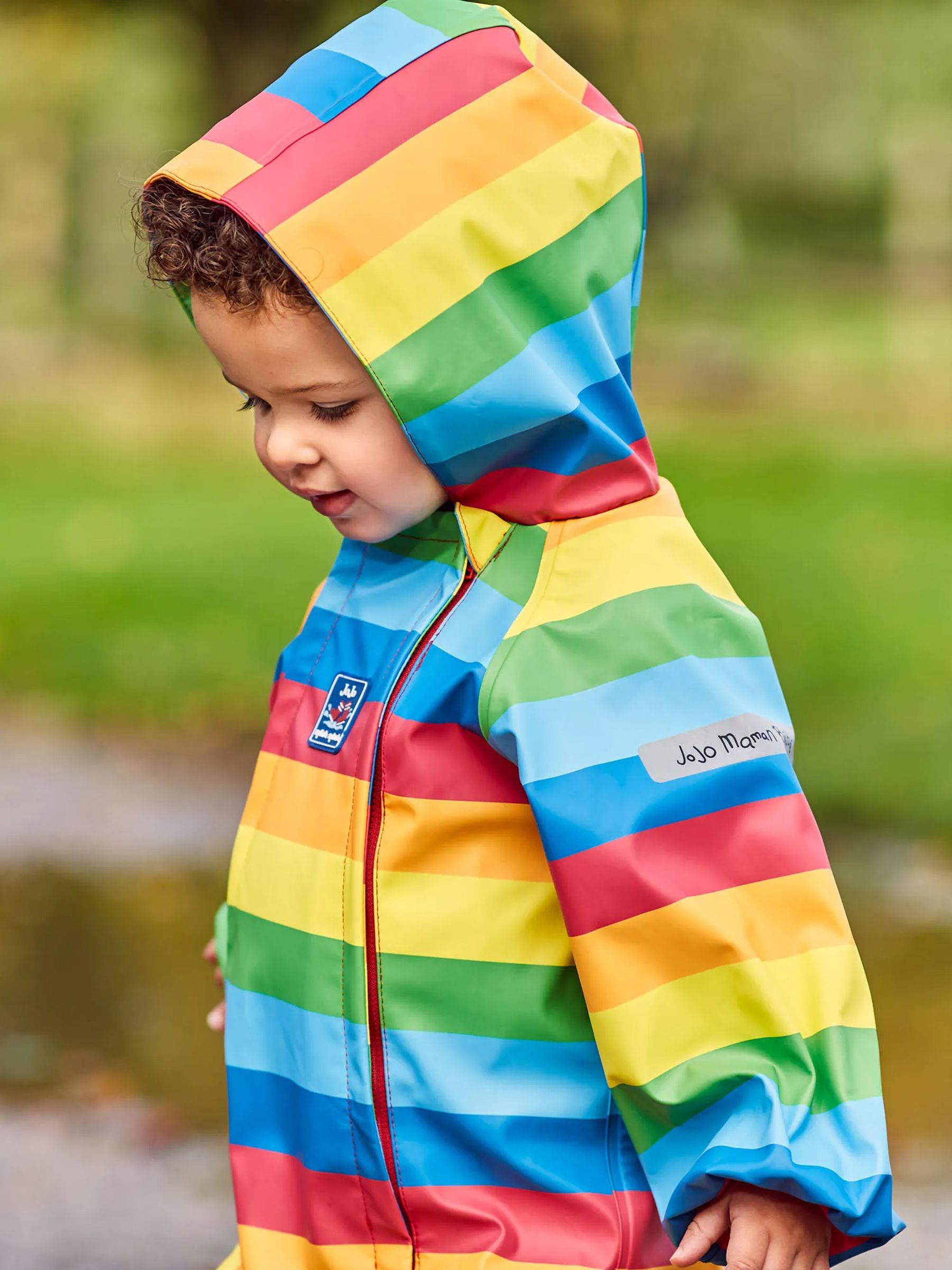 Multi Rainbow Lined Waterproof Puddle Suit - Image 3 of 7
