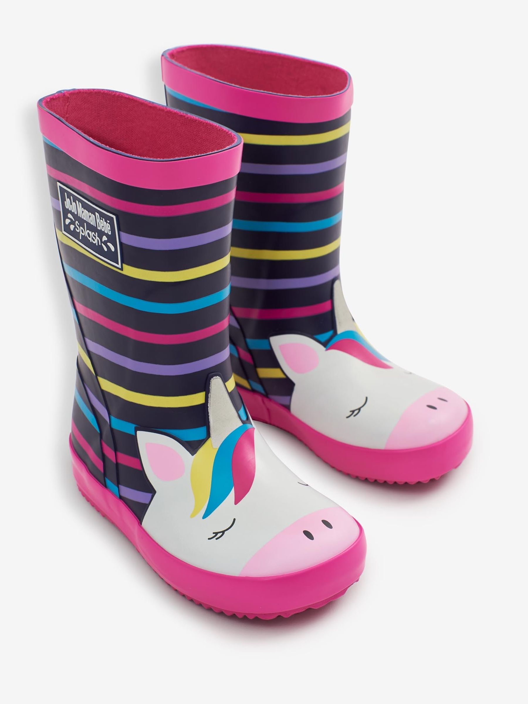 Fuchsia Pink Unicorn Wellies - Image 1 of 8
