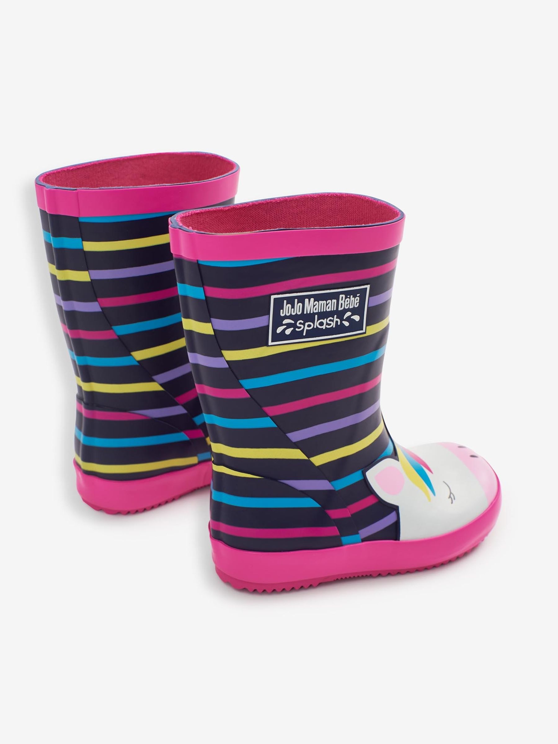 Fuchsia Pink Unicorn Wellies - Image 2 of 8