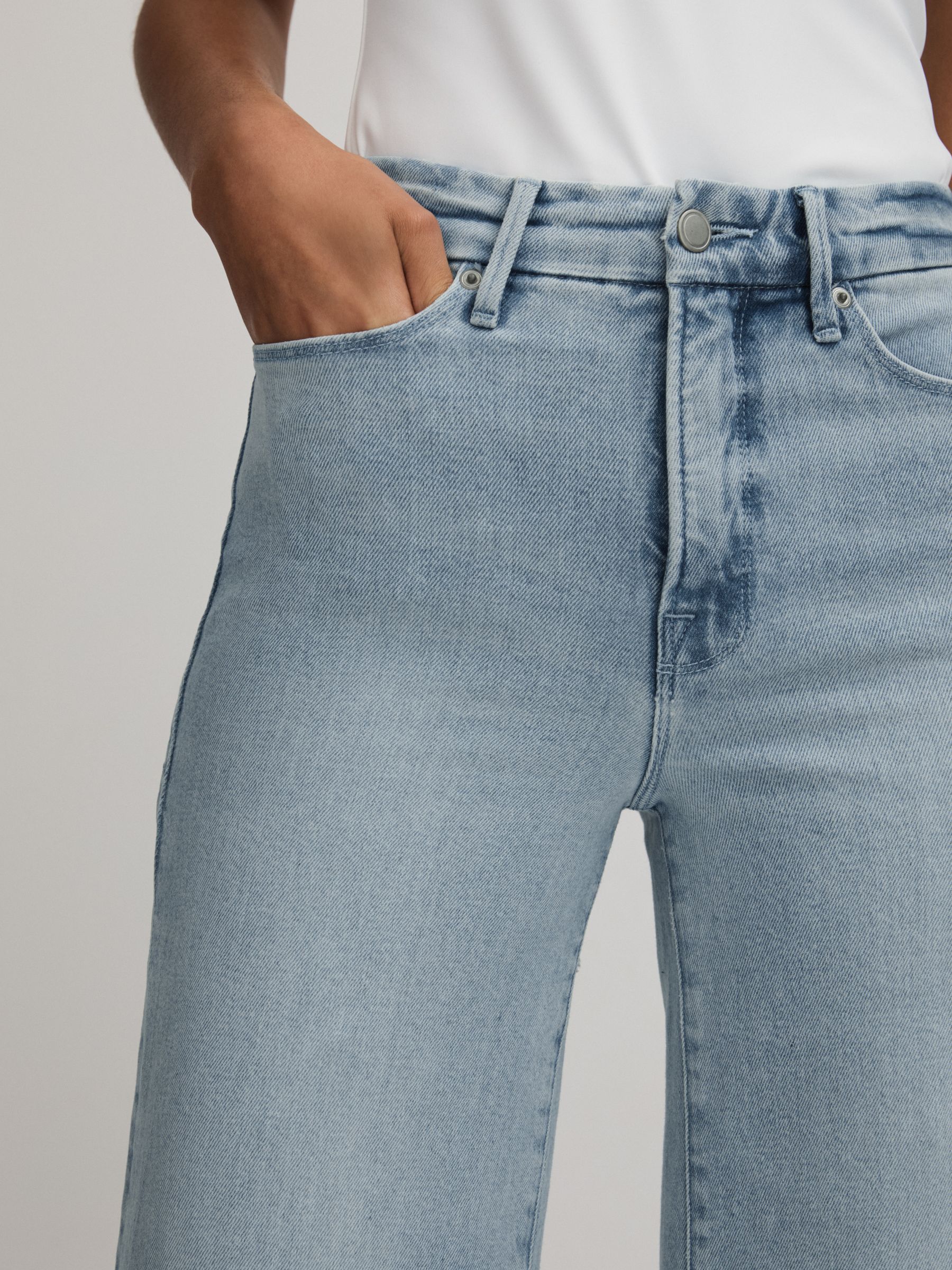 Good Waist Palazzo Pale Blue Palazzo Jeans - Image 4 of 6